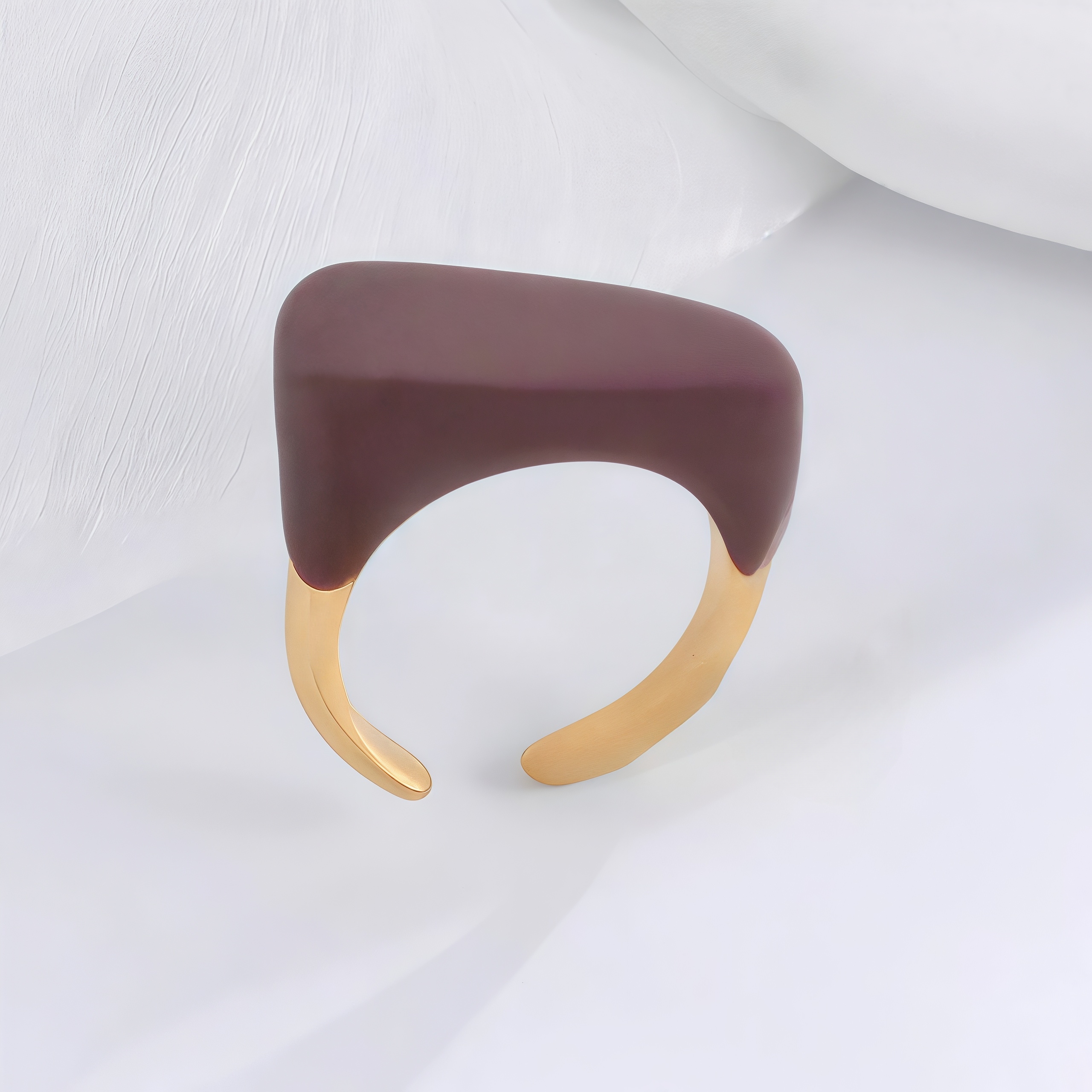 Fashion Streamlined Stainless Steel Gemstone Ring Women's Ring | G004332-JinBaoJewerly