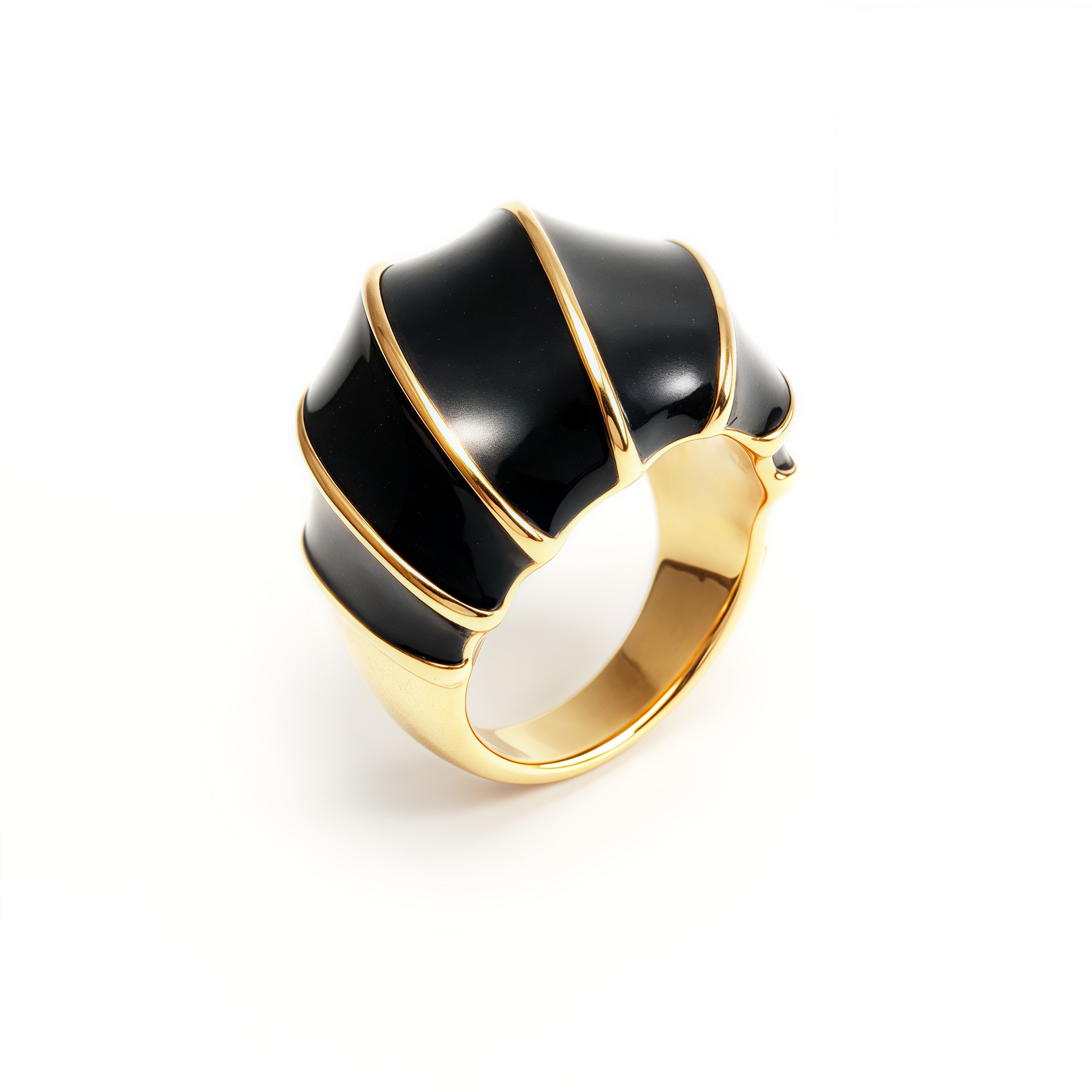 Shell - Shaped Enamel Ring, Fashionable & Versatile Band  | G004483-JinBaoJewerly