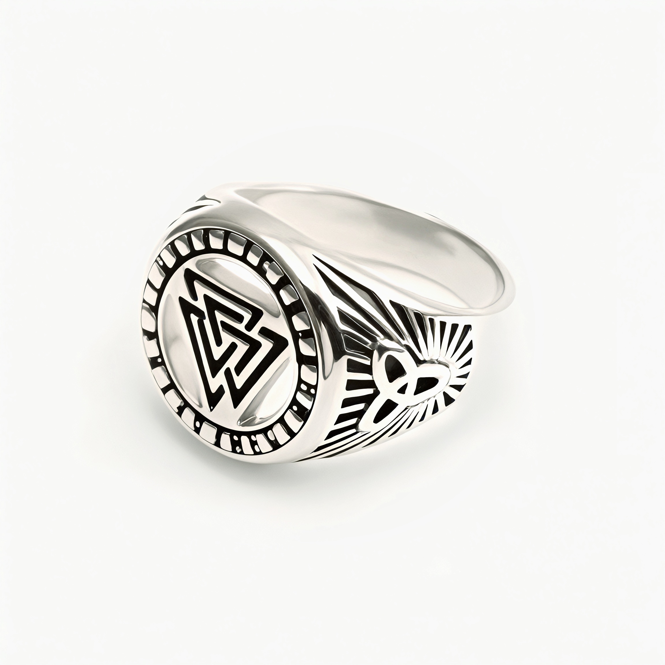 Personalized Stainless Steel Viking Symbol Ring - Trendy Cultural Band | G005137-JinBaoJewerly
