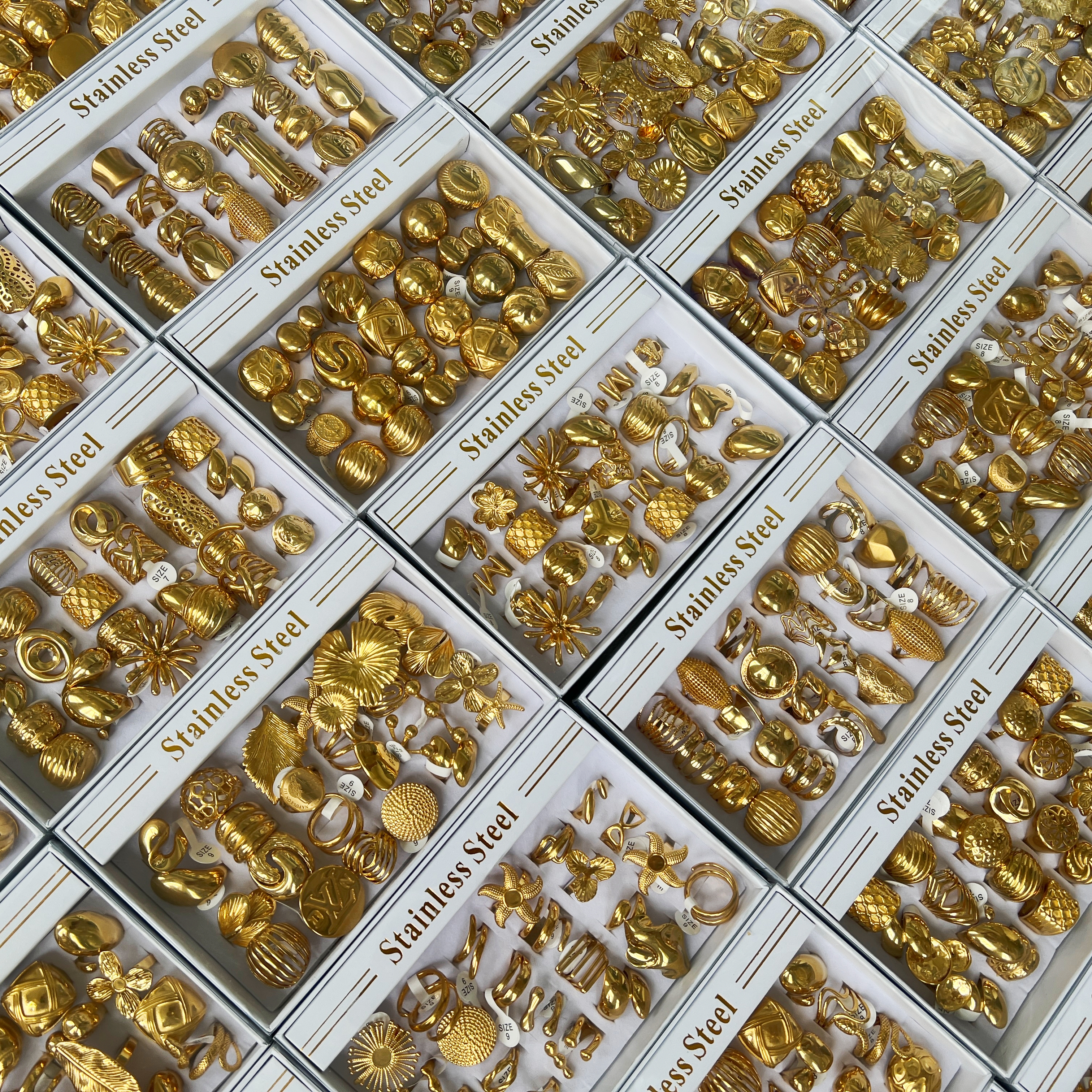 24x Gold-Plated Women's Steel Ring【Size can be specified】