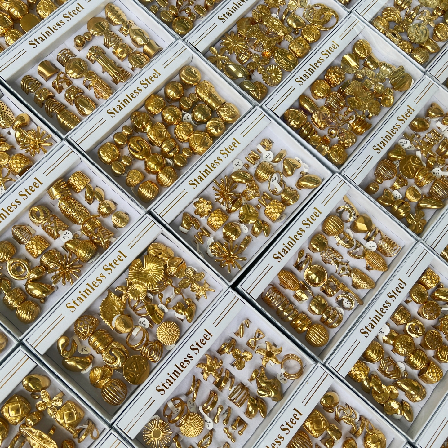 24x Gold-Plated Women's Steel Ring【Size can be specified】