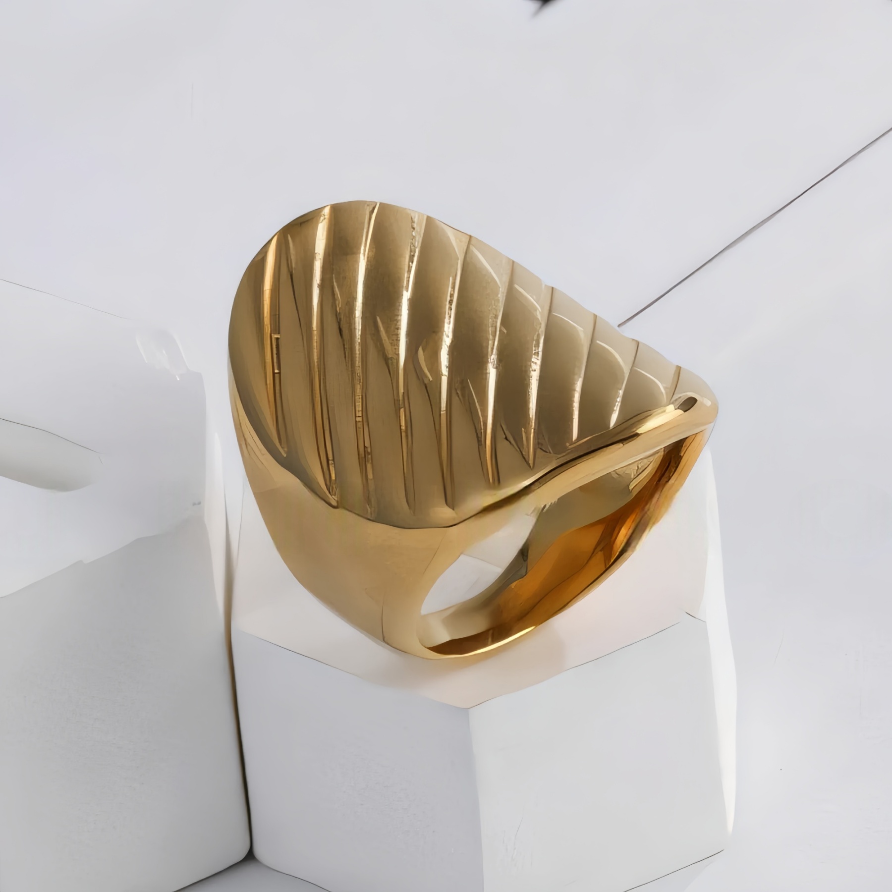 Stainless Steel Striped Ring Minimalist Stylish Design Women Ring | G002899-JinBaoJewerly