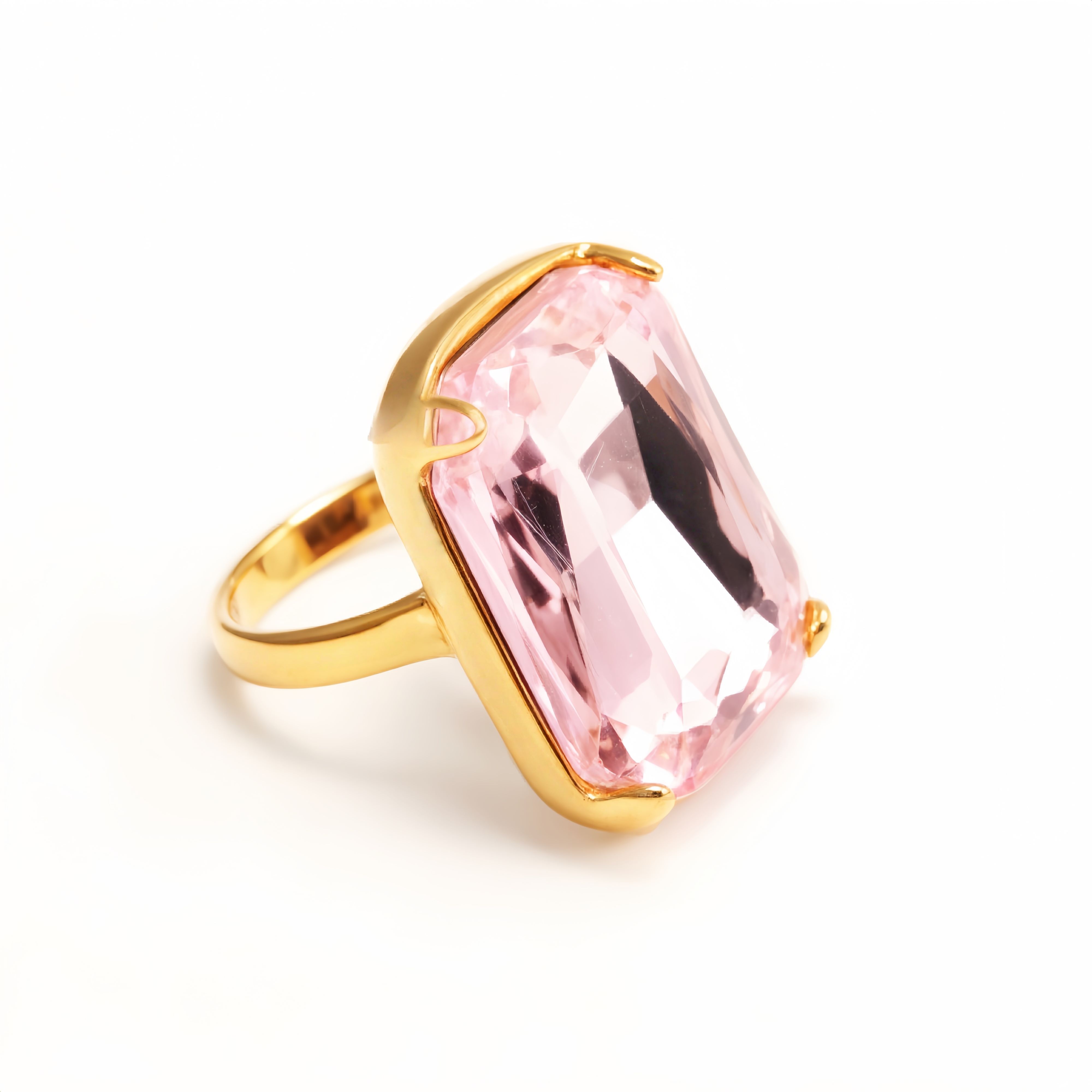 Luxurious Gold - Plated Colorful Gem Rings - Multiple Colors Available Trendy Bands | K002810J-JinBaoJewerly