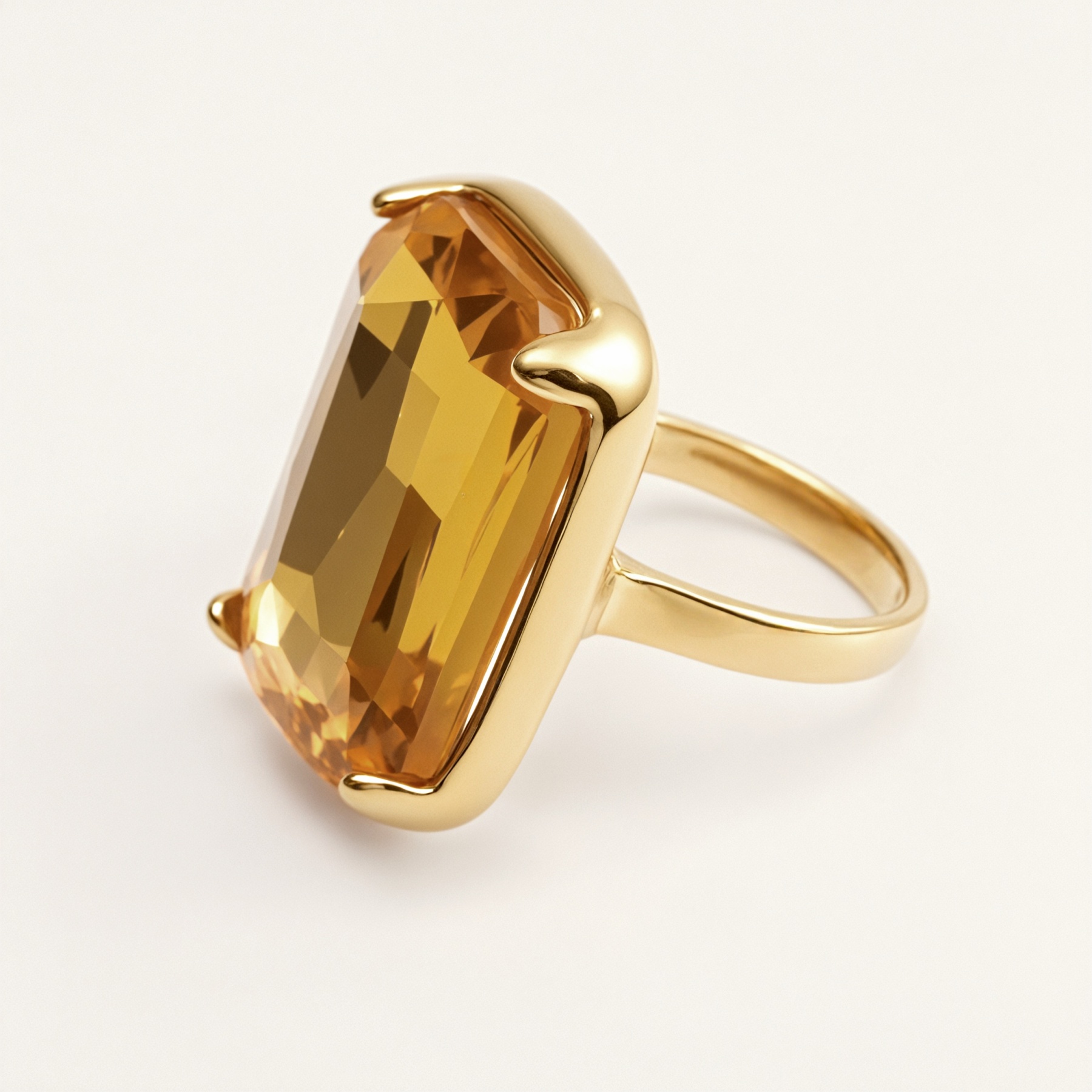 Luxurious Gold - Plated Colorful Gem Rings - Multiple Colors Available Trendy Bands | k002810J-JinBaoJewerly
