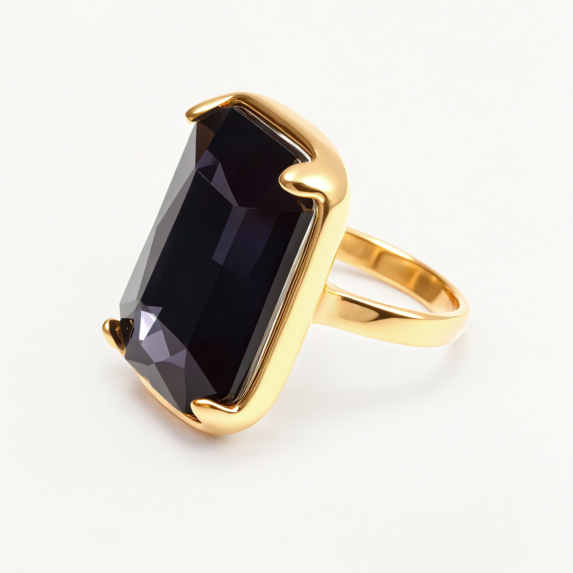 Luxurious Gold - Plated Colorful Gem Rings - Multiple Colors Available Trendy Bands | K002810J-JinBaoJewerly