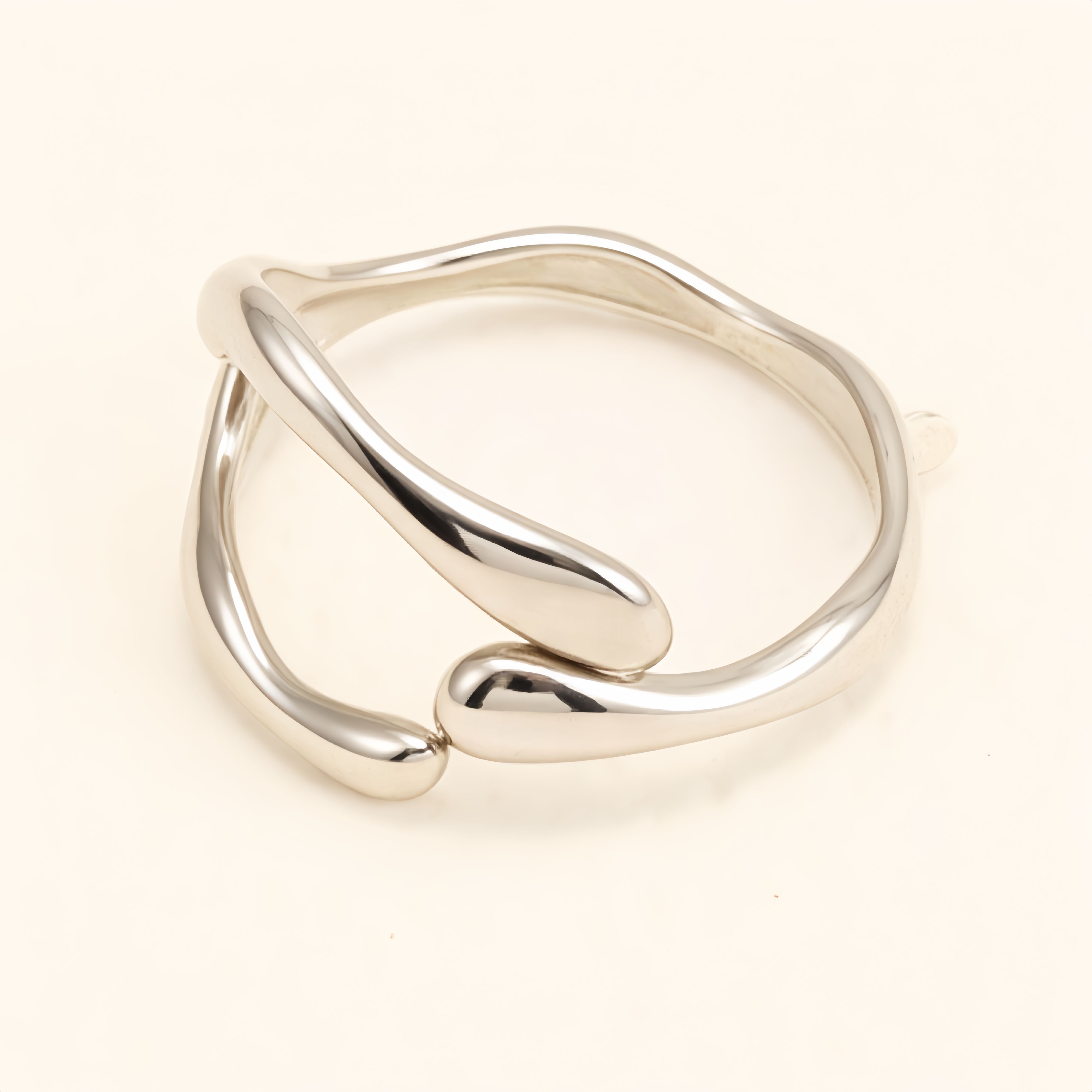 Minimalist Streamline Stainless Steel Ring, Unique Geometric Design for Men & Women | N001466-JinBaoJewerly