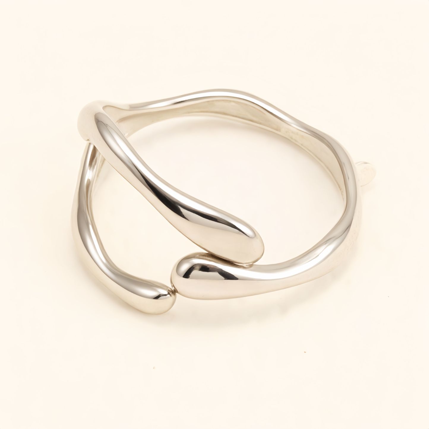 Minimalist Streamline Stainless Steel Ring, Unique Geometric Design for Men & Women | N001466-JinBaoJewerly