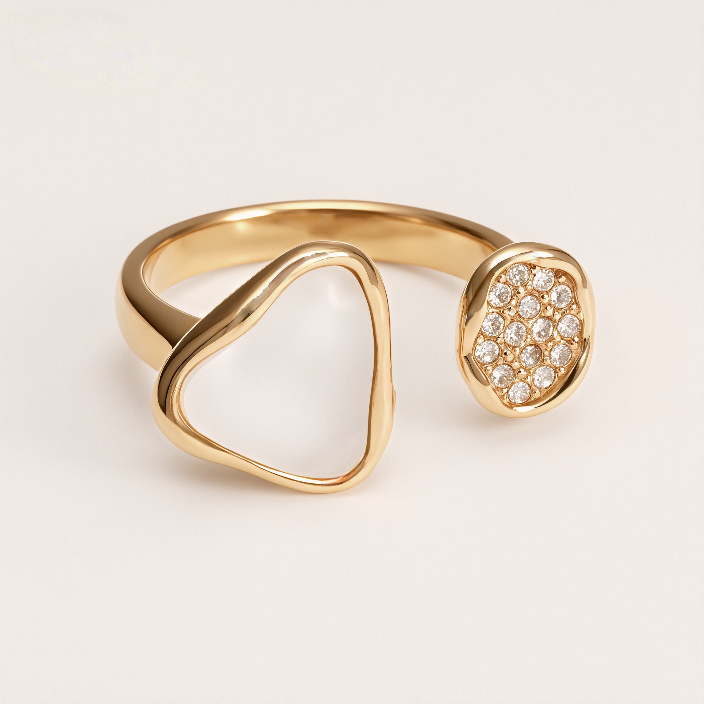 Vintage Gold Heart Pearl Shell Ring Set, Stainless Steel Stackable Rings, Minimalist Luxury Rings for Women 