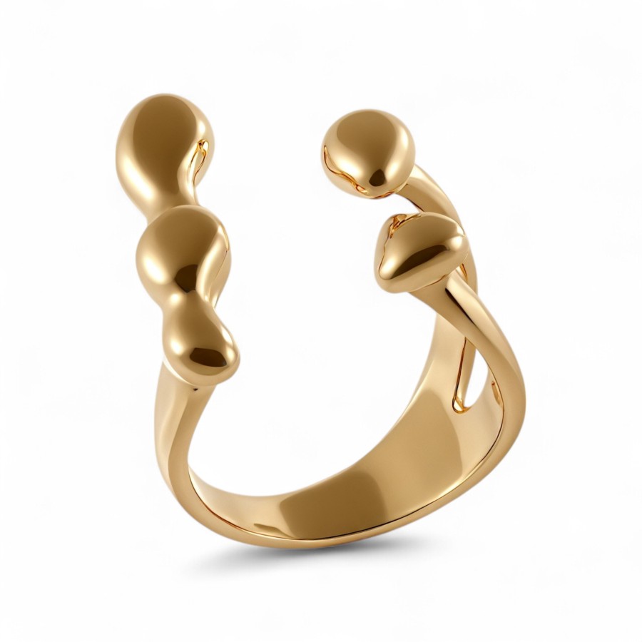 Unique Minimalist Stainless Steel Open Crossover Ring Classic Fashion for Women | N0021