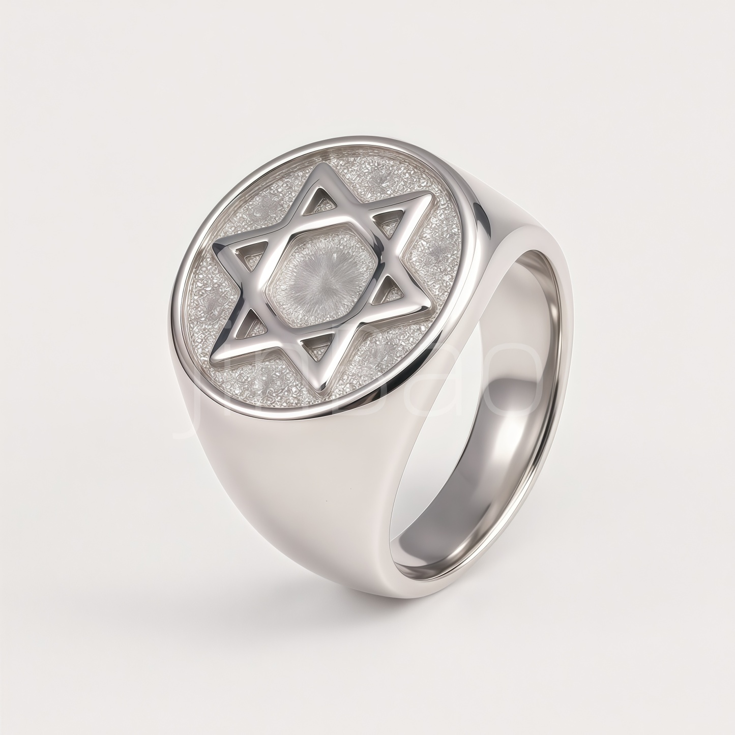 Vintage Star of David Stainless Steel Men Finger Ring | D0497