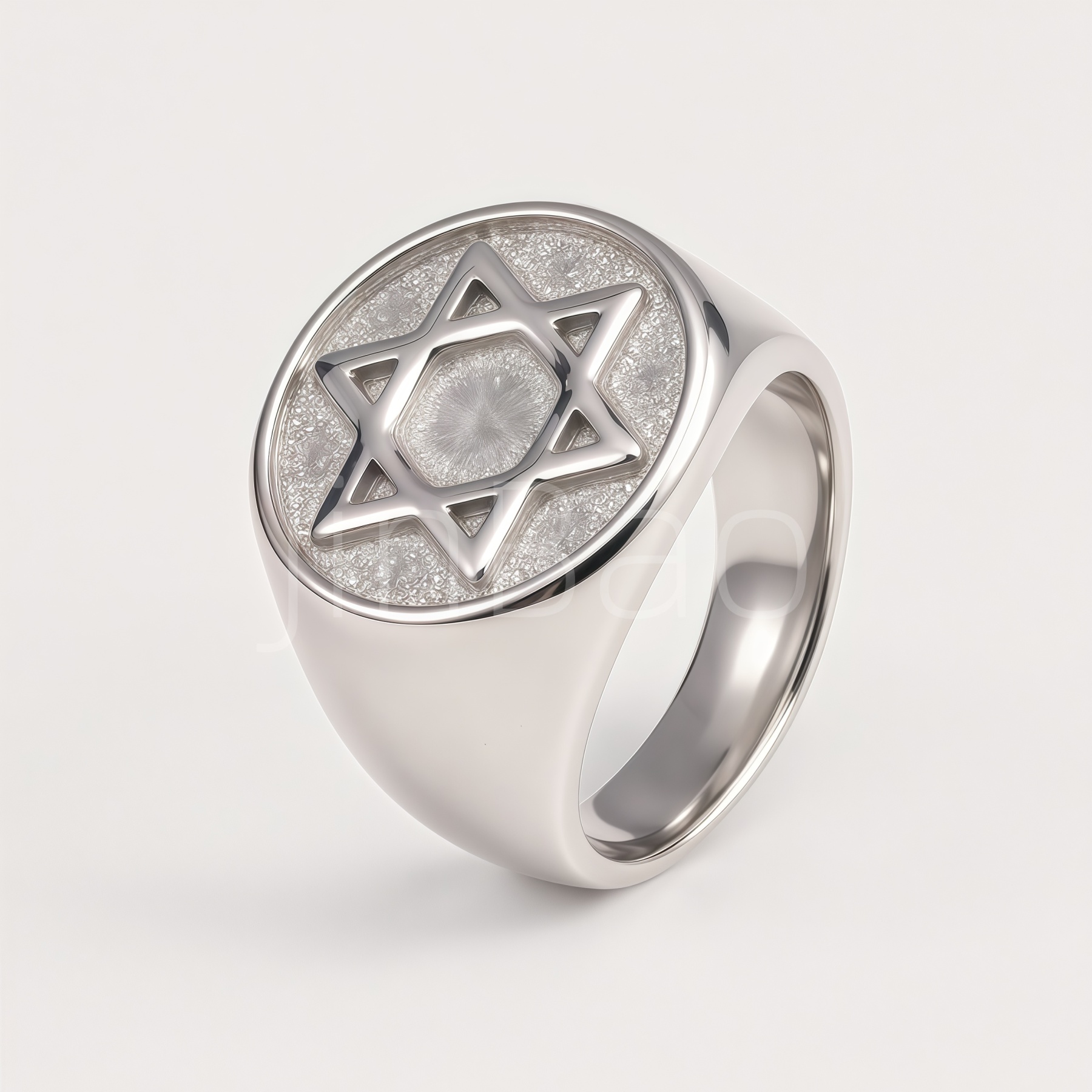 Vintage Star of David Stainless Steel Men Finger Ring | D0497