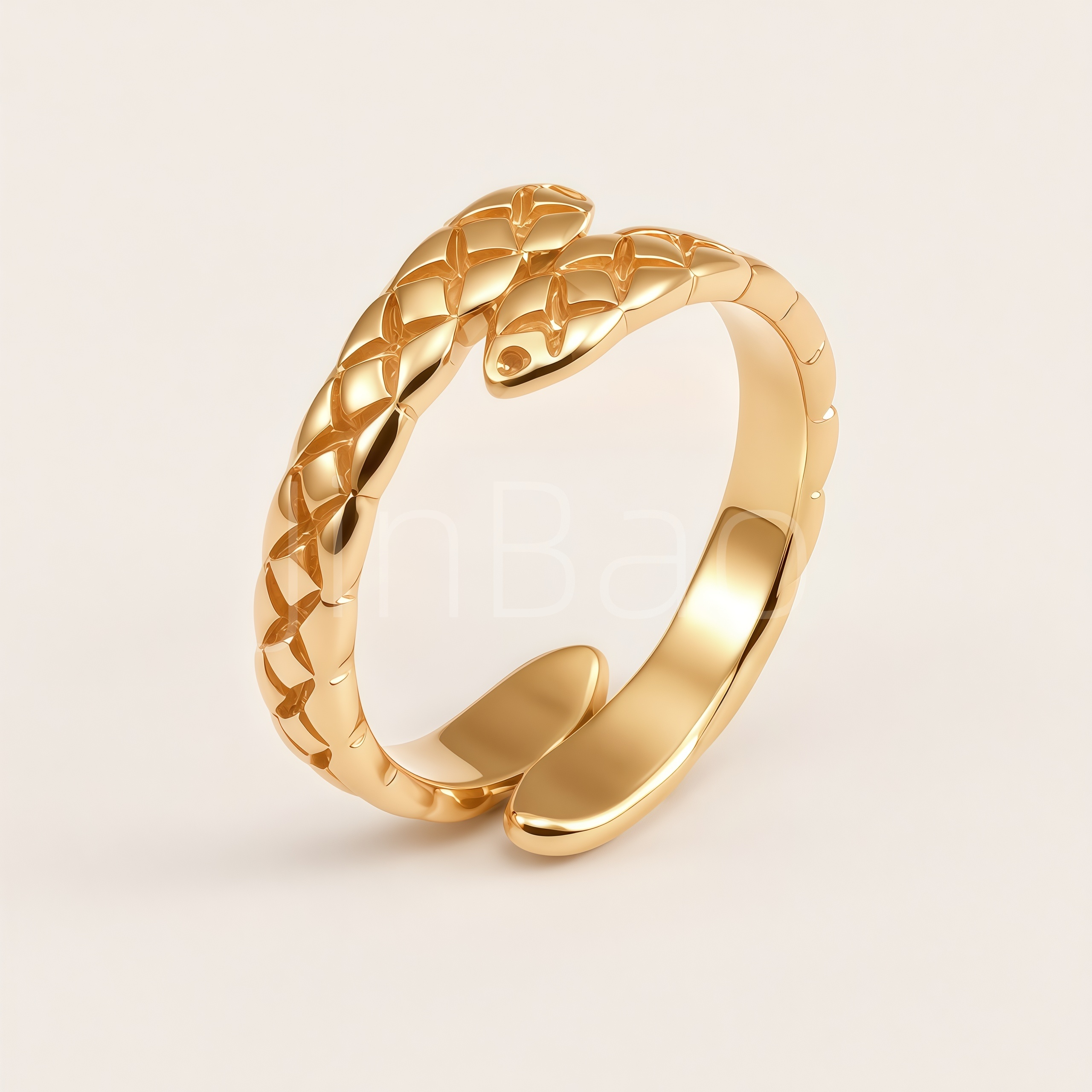 Vintage Gothic Textured Snake Wrap Ring for Women | E00481