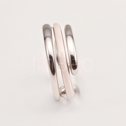 Dual Texture Triple Spiral Open Adjustable Ring | N00425