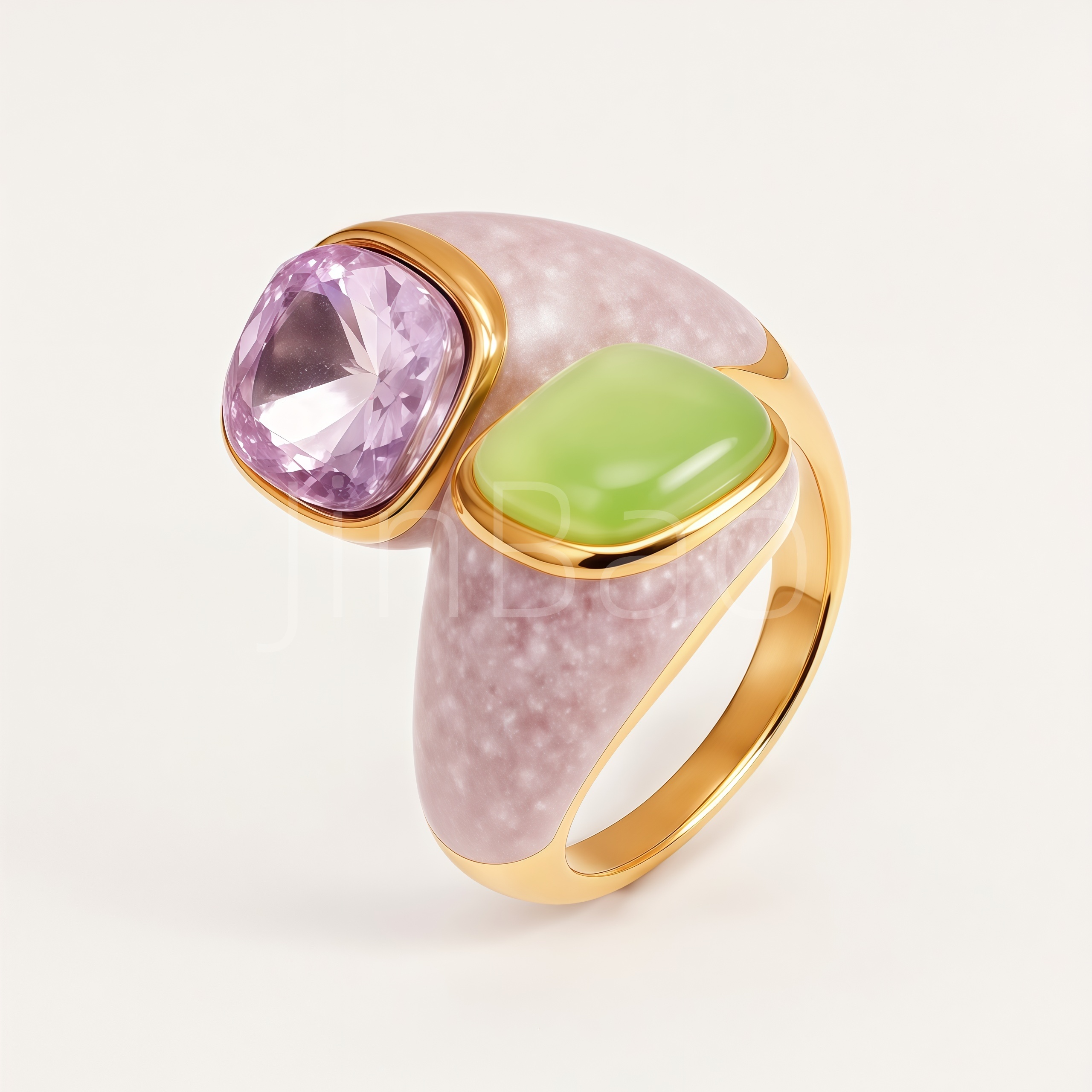 Square-Cut Colorful Gem Women Statement Ring | E00579