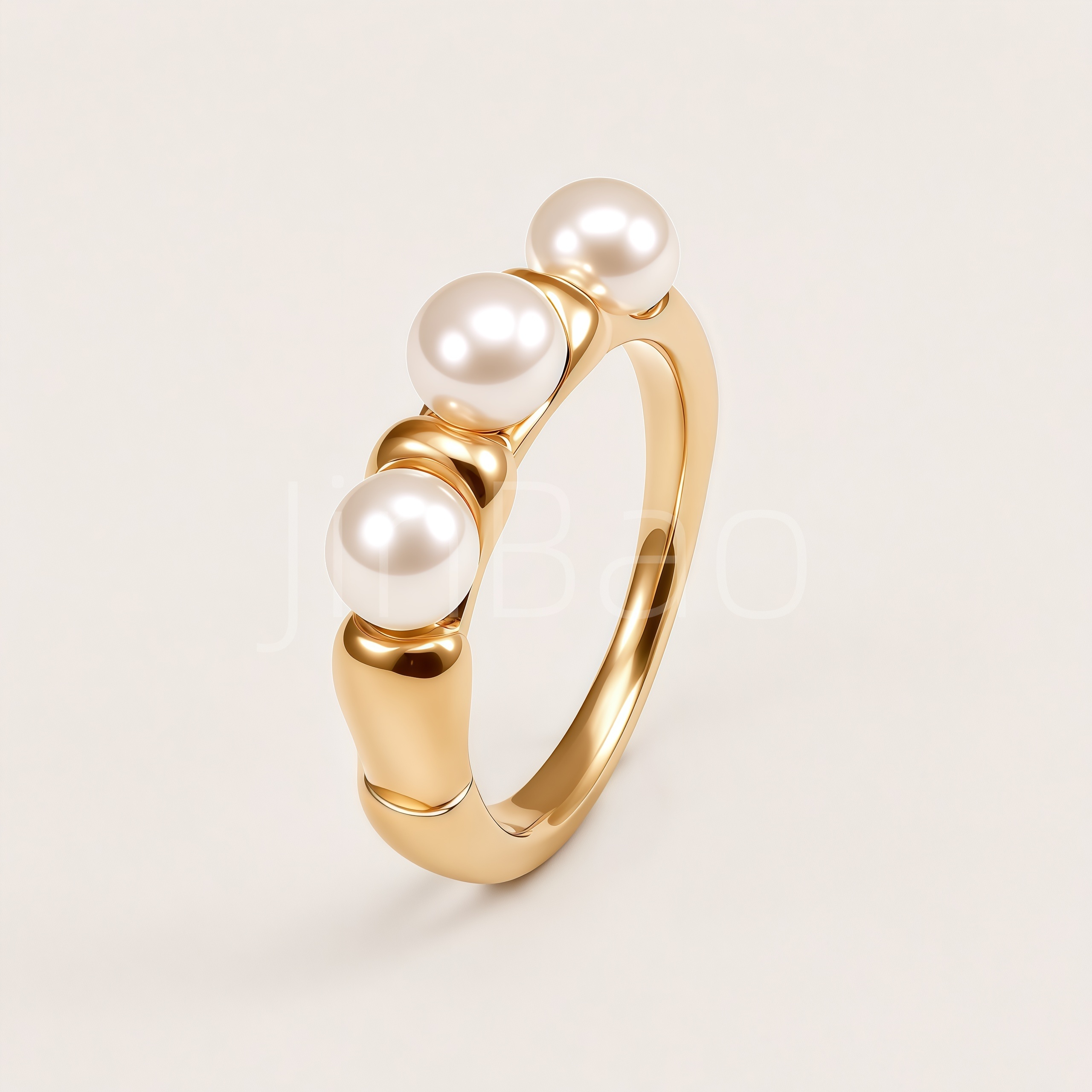 Styles Elegant Imitation Pearl Gold Stackable Rings for Women