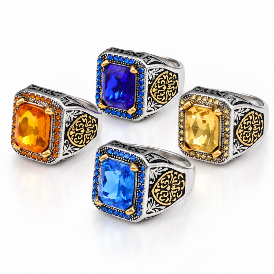 Vintage Statement Multicolor Ring B347