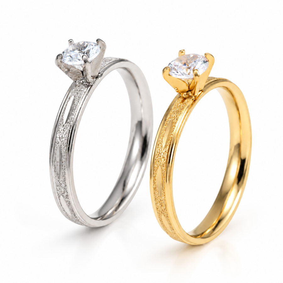 Solitaire Minimalist Multicolor Ring C013