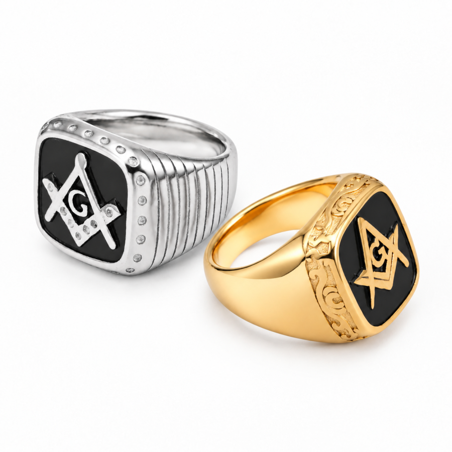 Statement Signet Multicolor Ring D0549