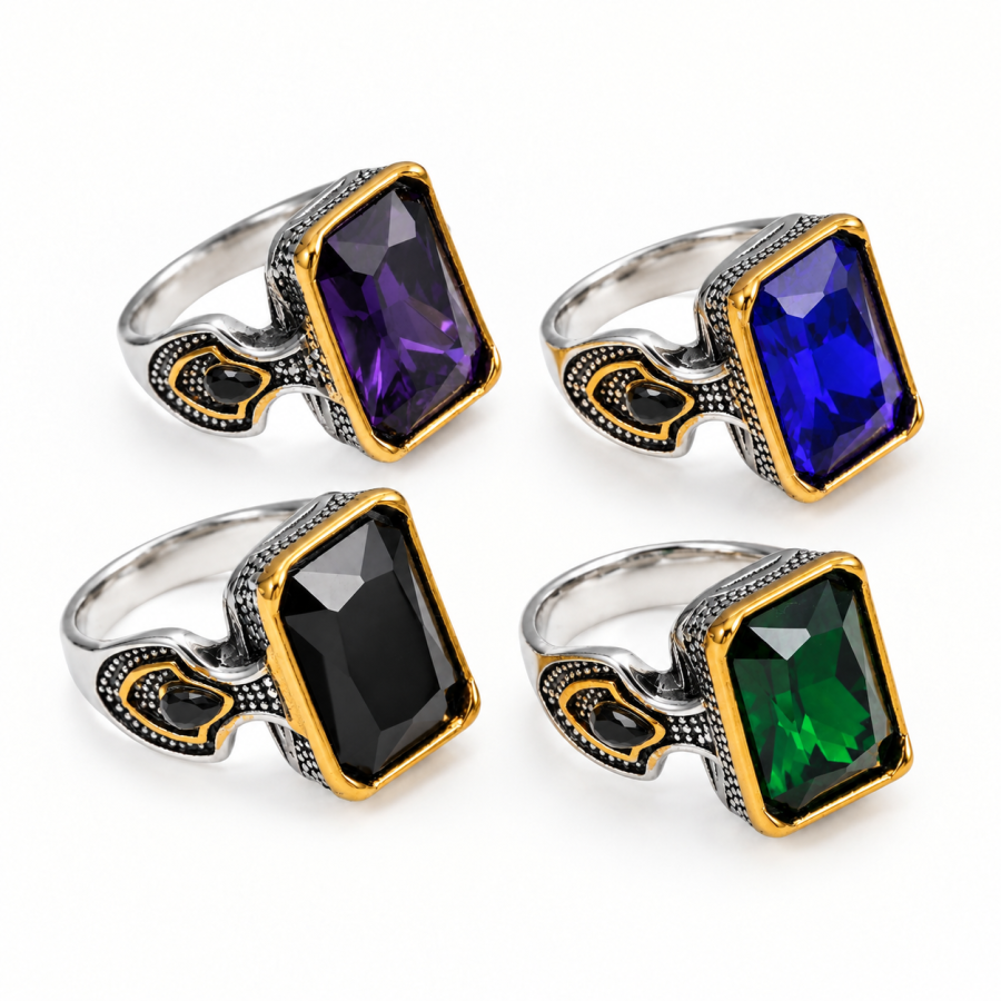 Statement Vintage Multicolor Ring B053
