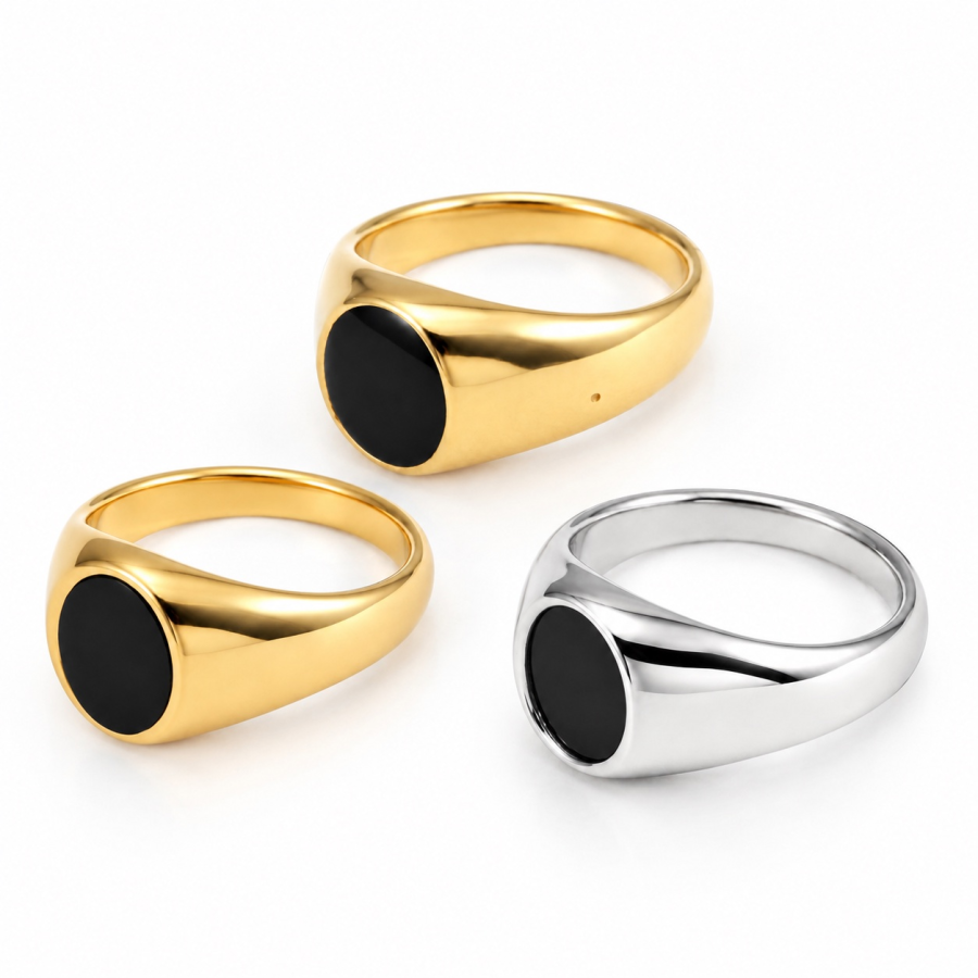 Signet Two-Tone Multicolor Ring B306