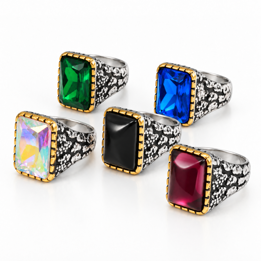 Vintage Statement Multicolor Ring B348