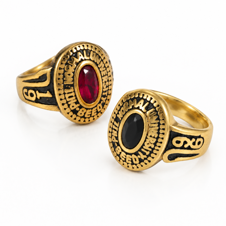 Vintage Signet University Theme Multicolor Ring B110