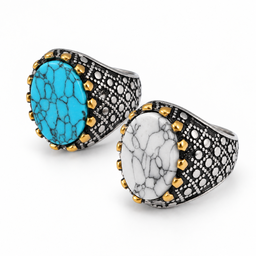 Two-Tone Statement Multicolor Ring B473