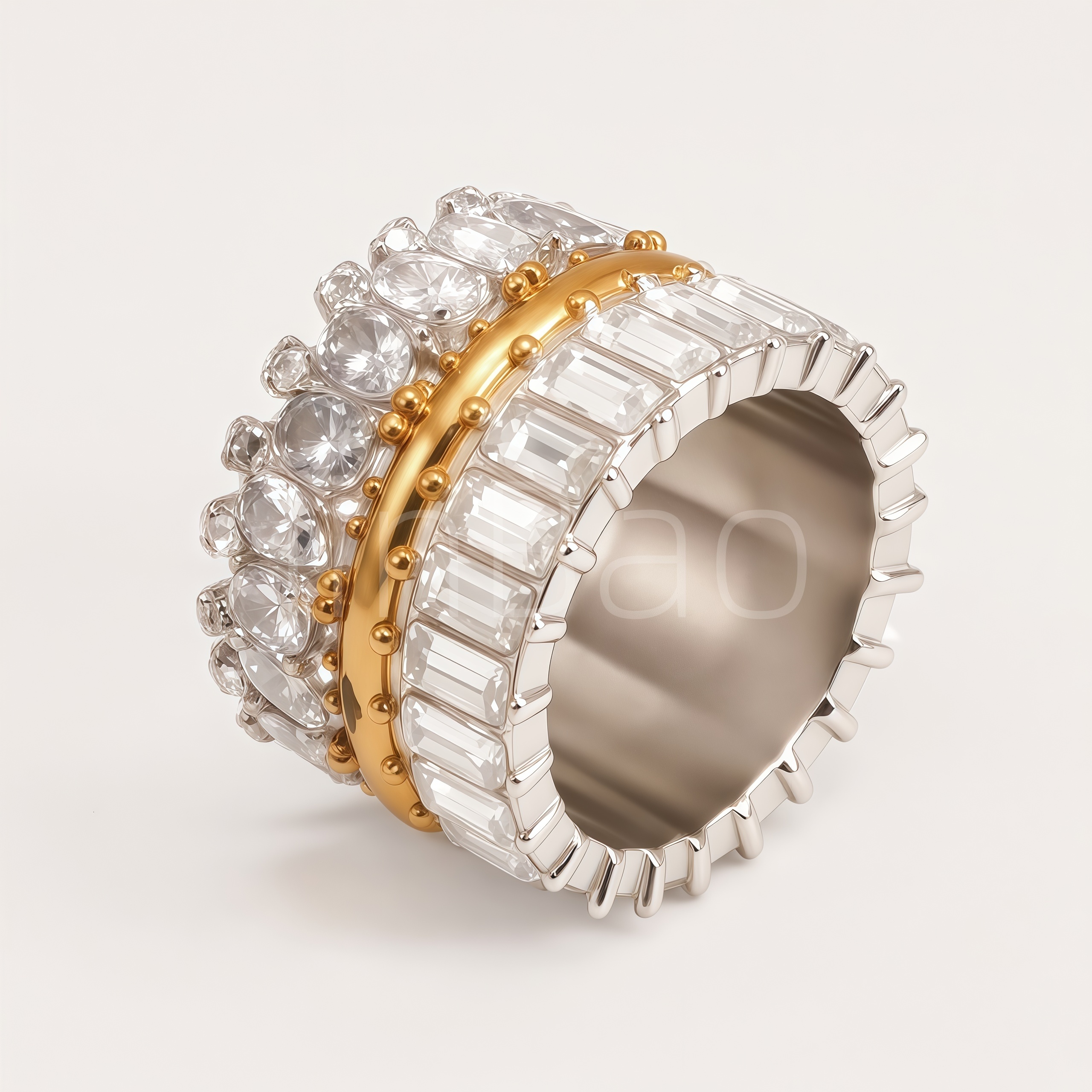 High-End Dual-Style Emerald-Cut Clear CZ Women Ring | G006098