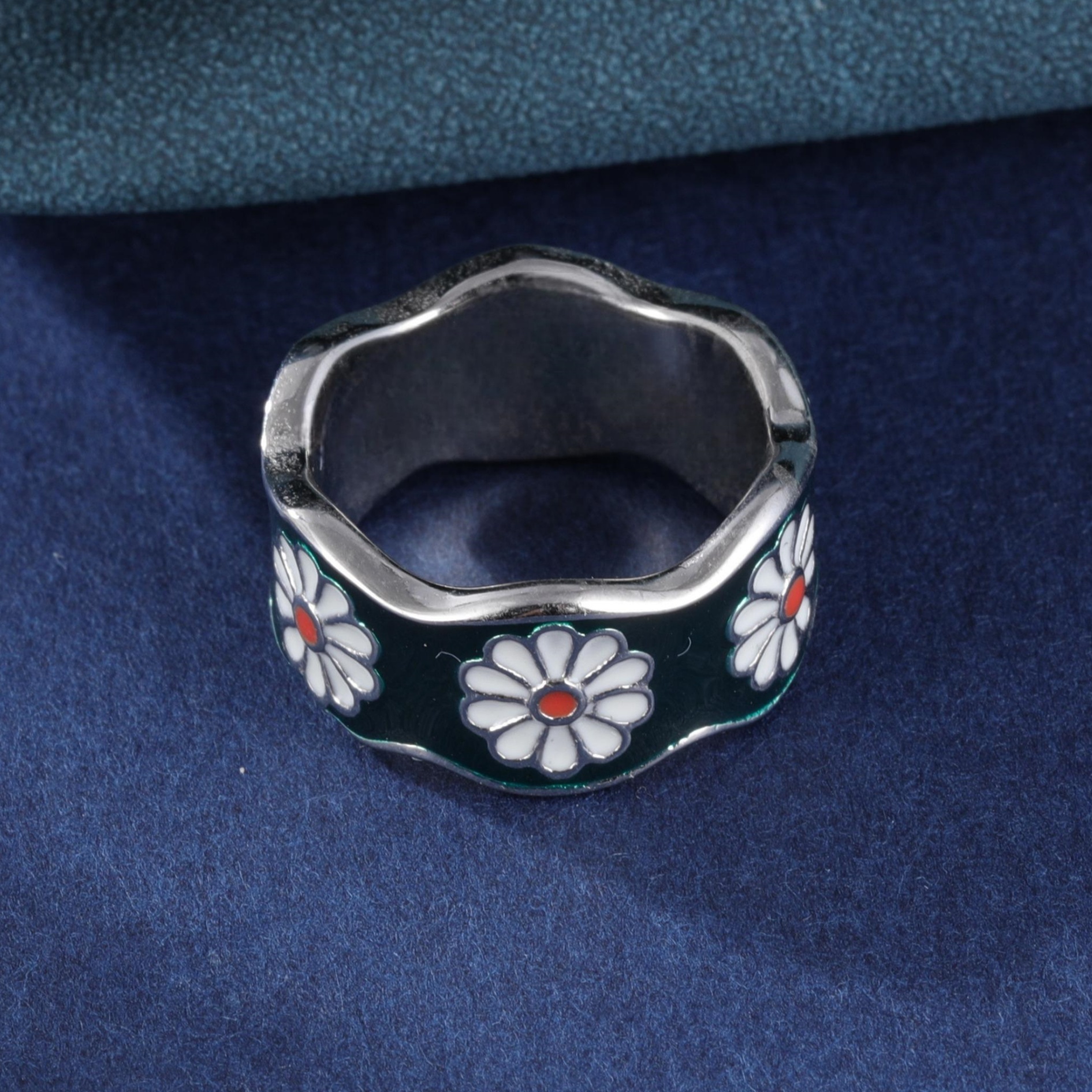 Vintage Floral Pattern Hip Hop Stainless Steel Men's And Women's Universal Ring丨G00861-JinBaoJewerly