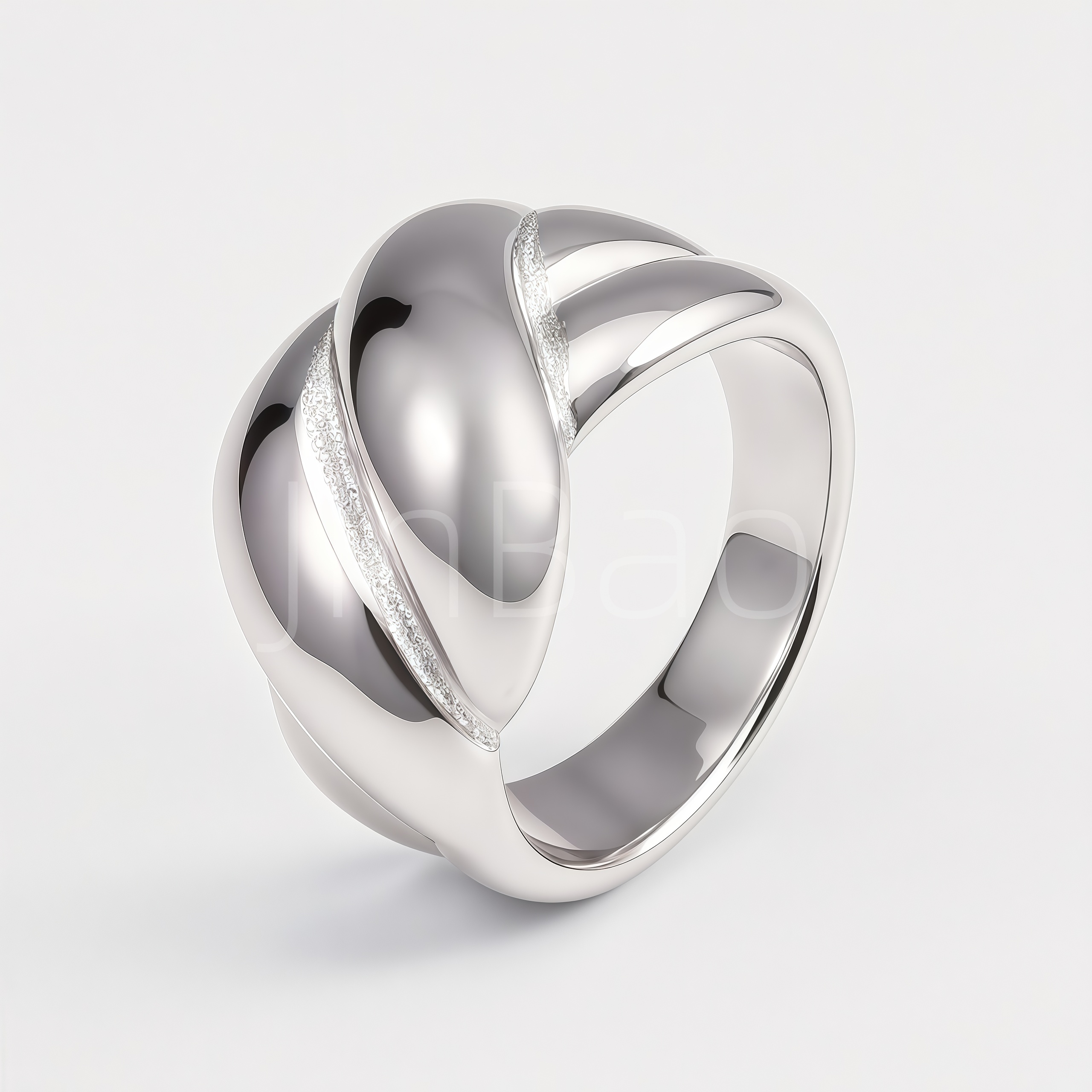 Chunky Twisted Cable Frost Detail Statement Ring for Women | E00503