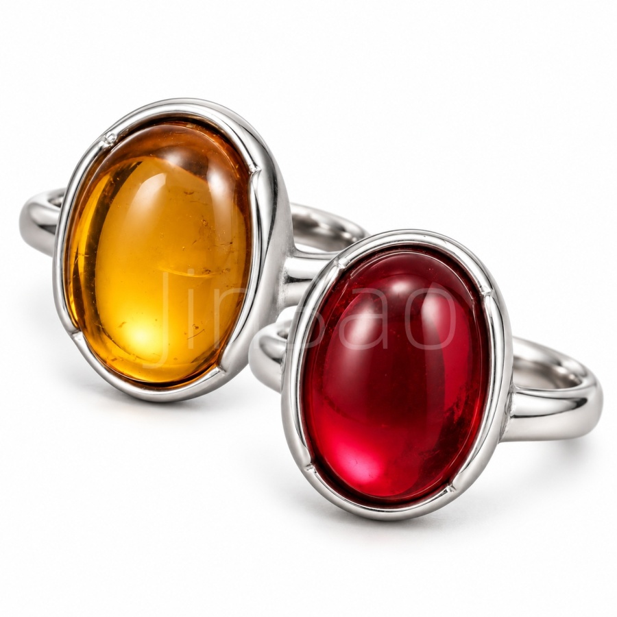 Minimalist Statement Smooth Bezel Set Band Stainless Steel Silver-Tone Ring E00178