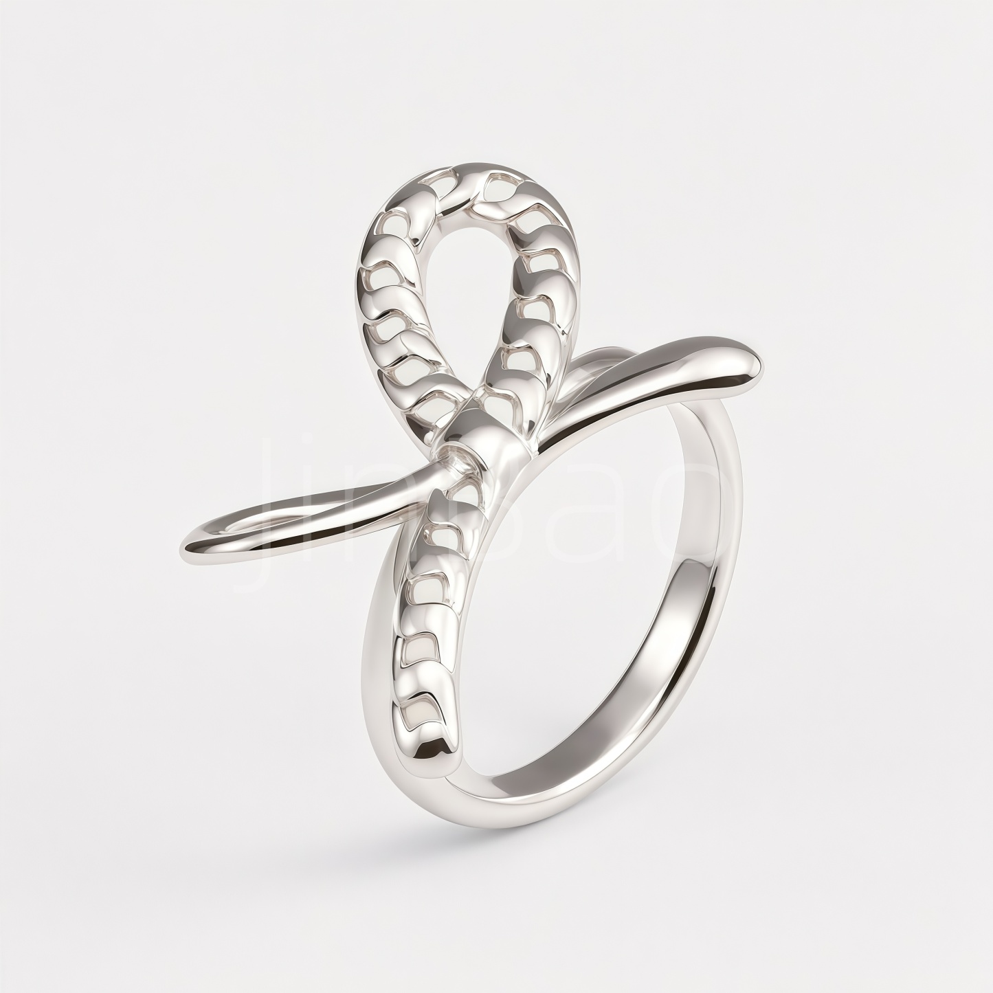 Mint Cream Enamel Open Adjustable Women Ring | N002844