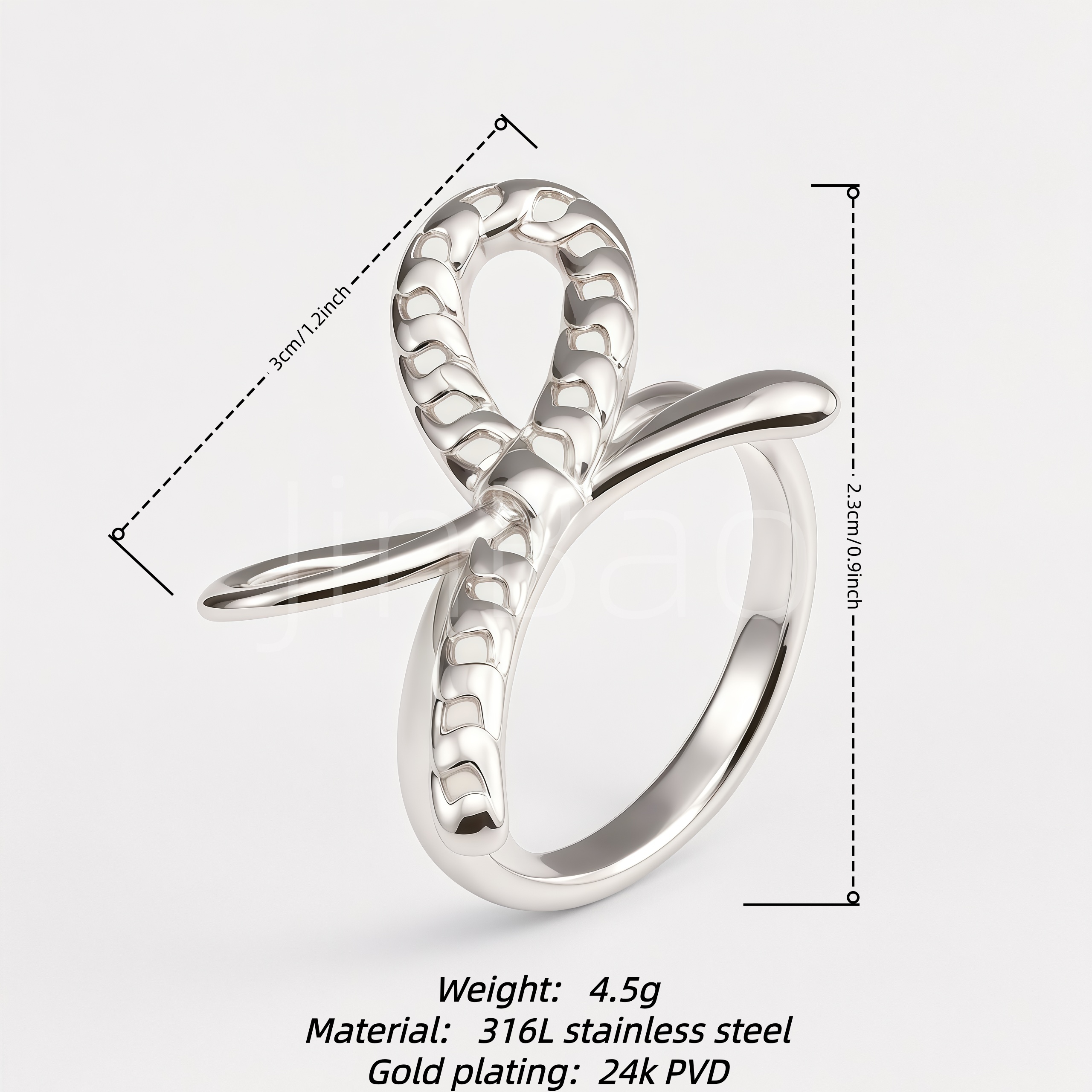 Multi-style Stacking Bow Pearl Flower Stainless Steel Women Finger Rings