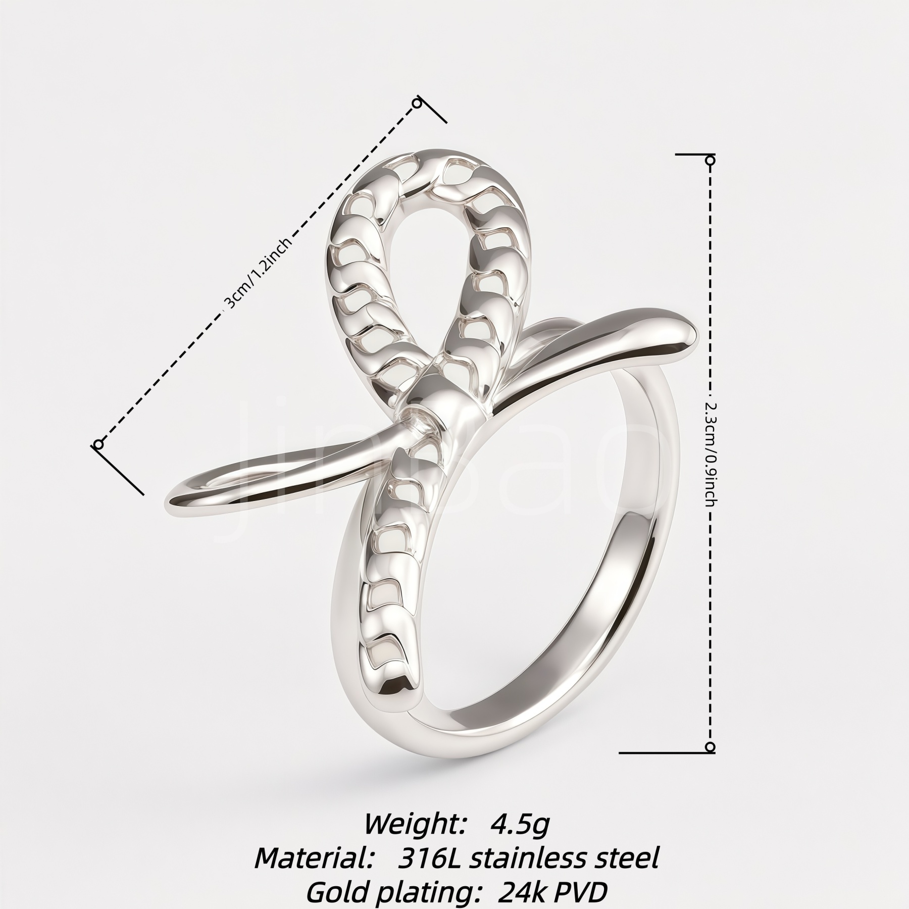 Multi-style Stacking Bow Pearl Flower Stainless Steel Women Finger Rings