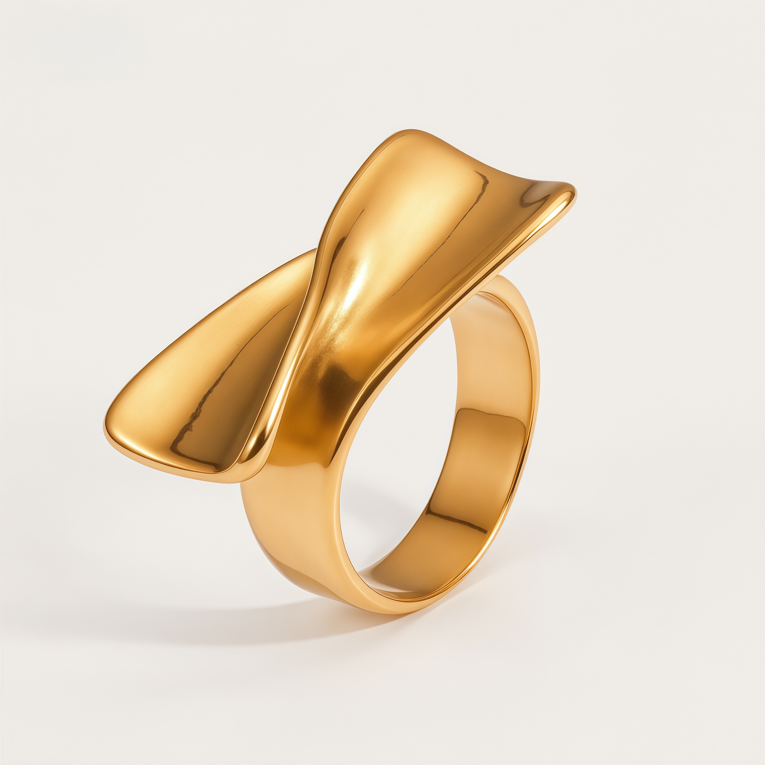 Sleek Minimalist Stainless Steel Twist Ring Classic Fashion for Women | G004493