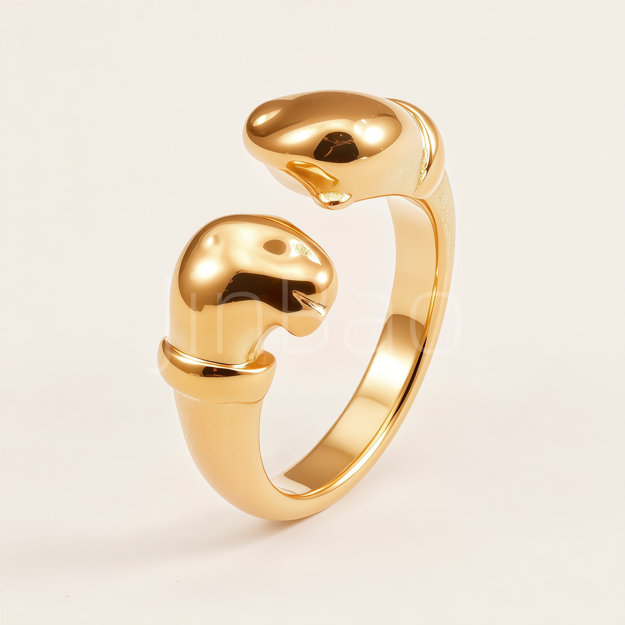 Vintage Sculpted Double cheetah Open Ring for Women | N002707
