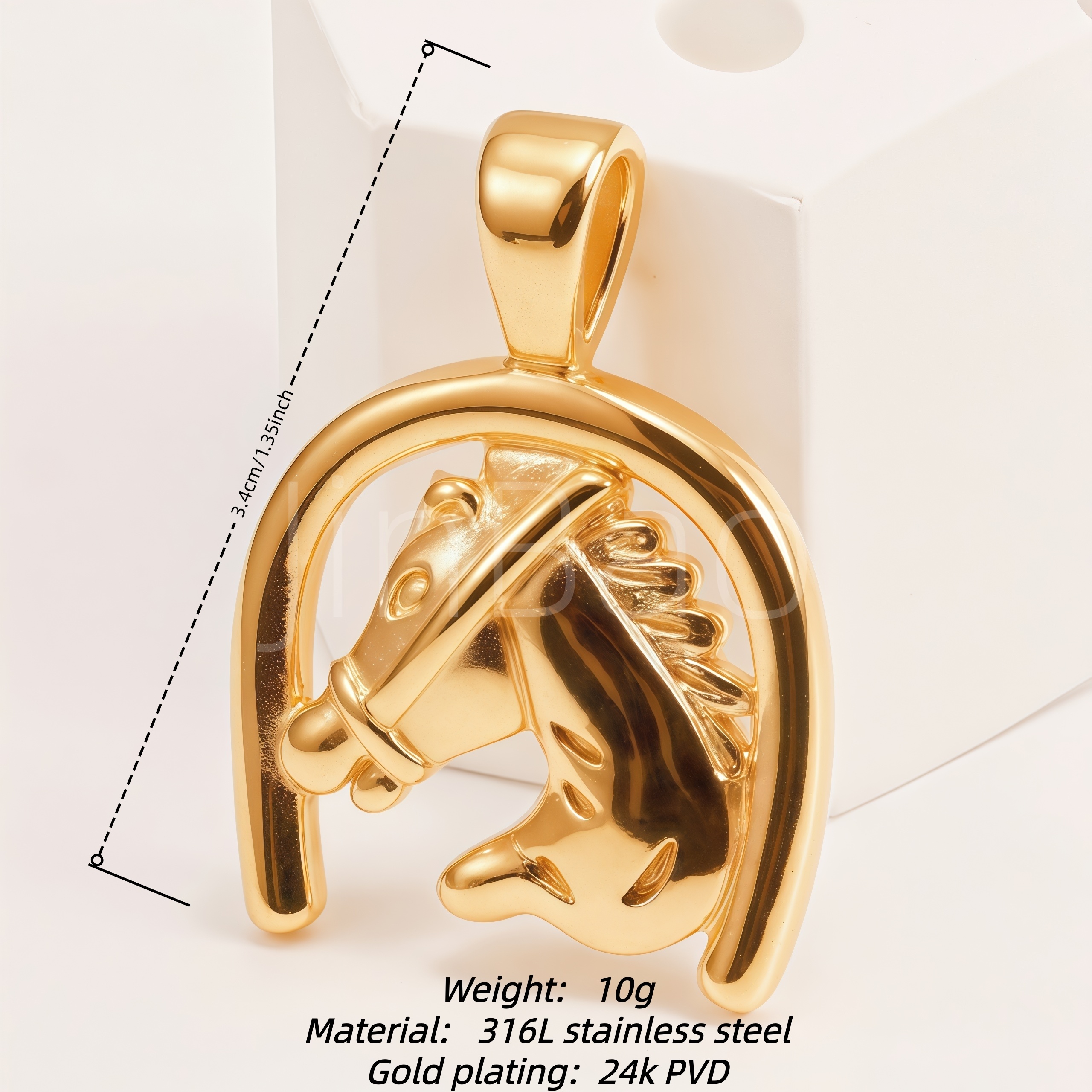 9-Piece Assorted Vintage Relief Gold-Tone Pendant Charm Set