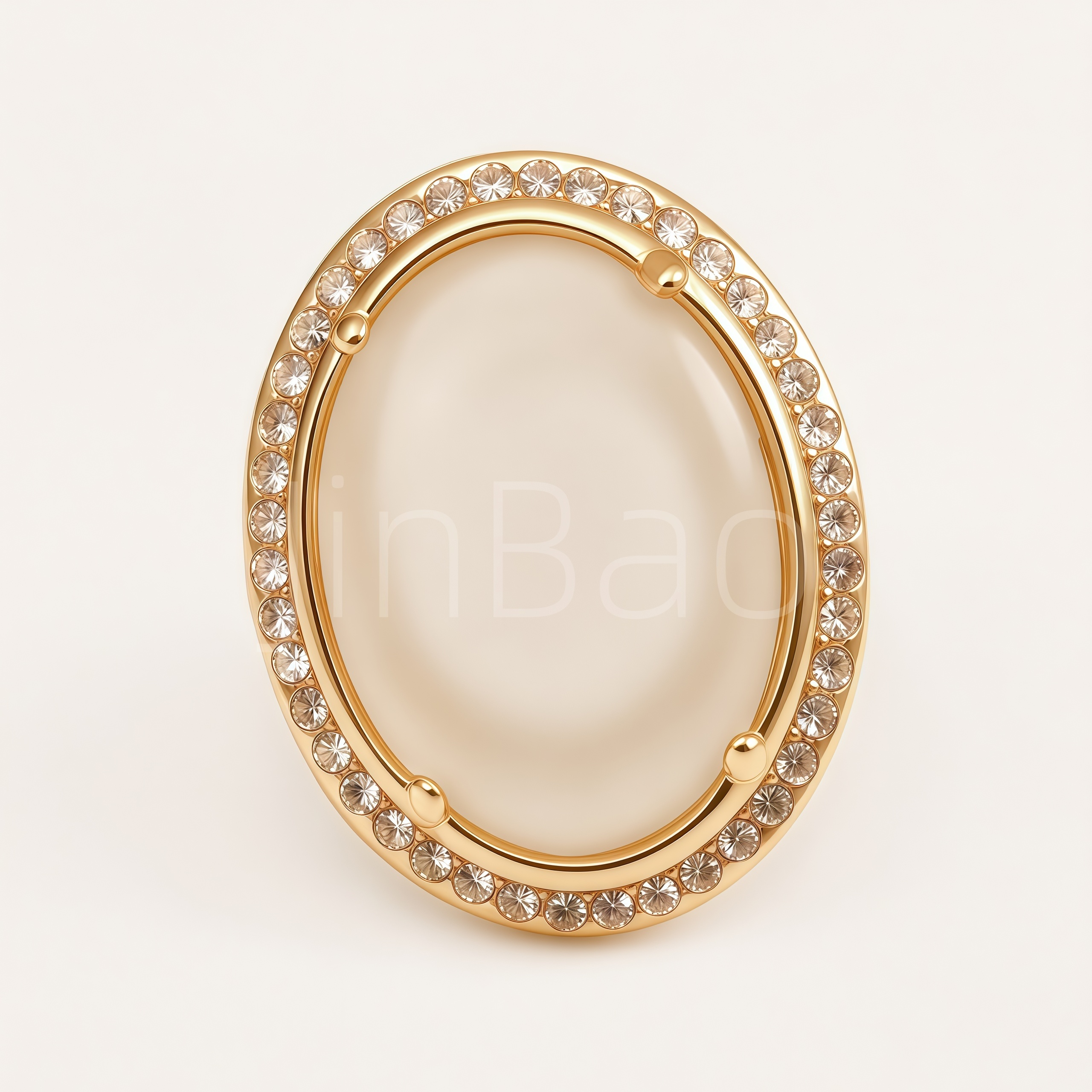 Hollow Crescent Moon Paved CZ Cocktail Ring for Women | E00446