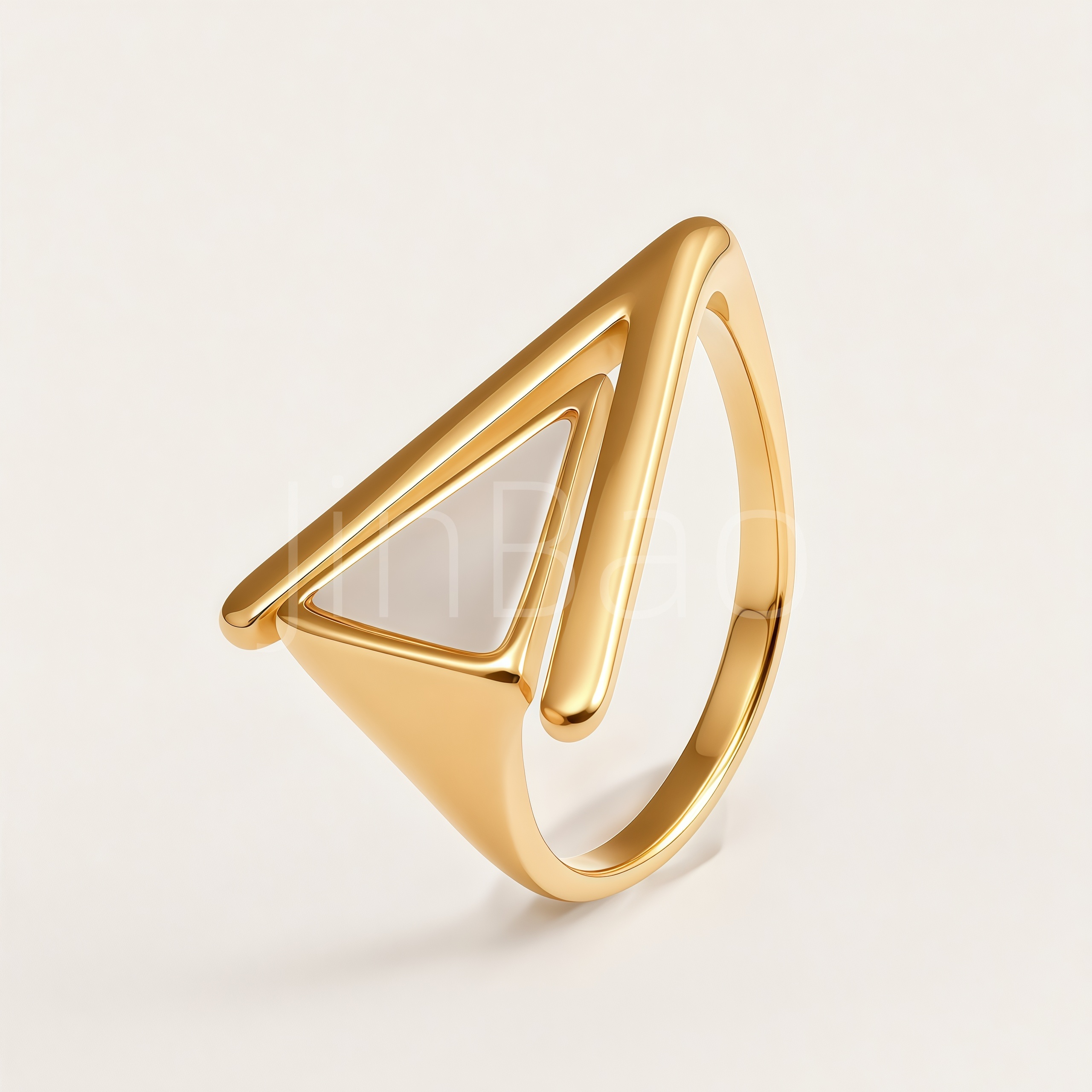 Styles Minimalist White Shell Geometric Gold Finger Rings for Women