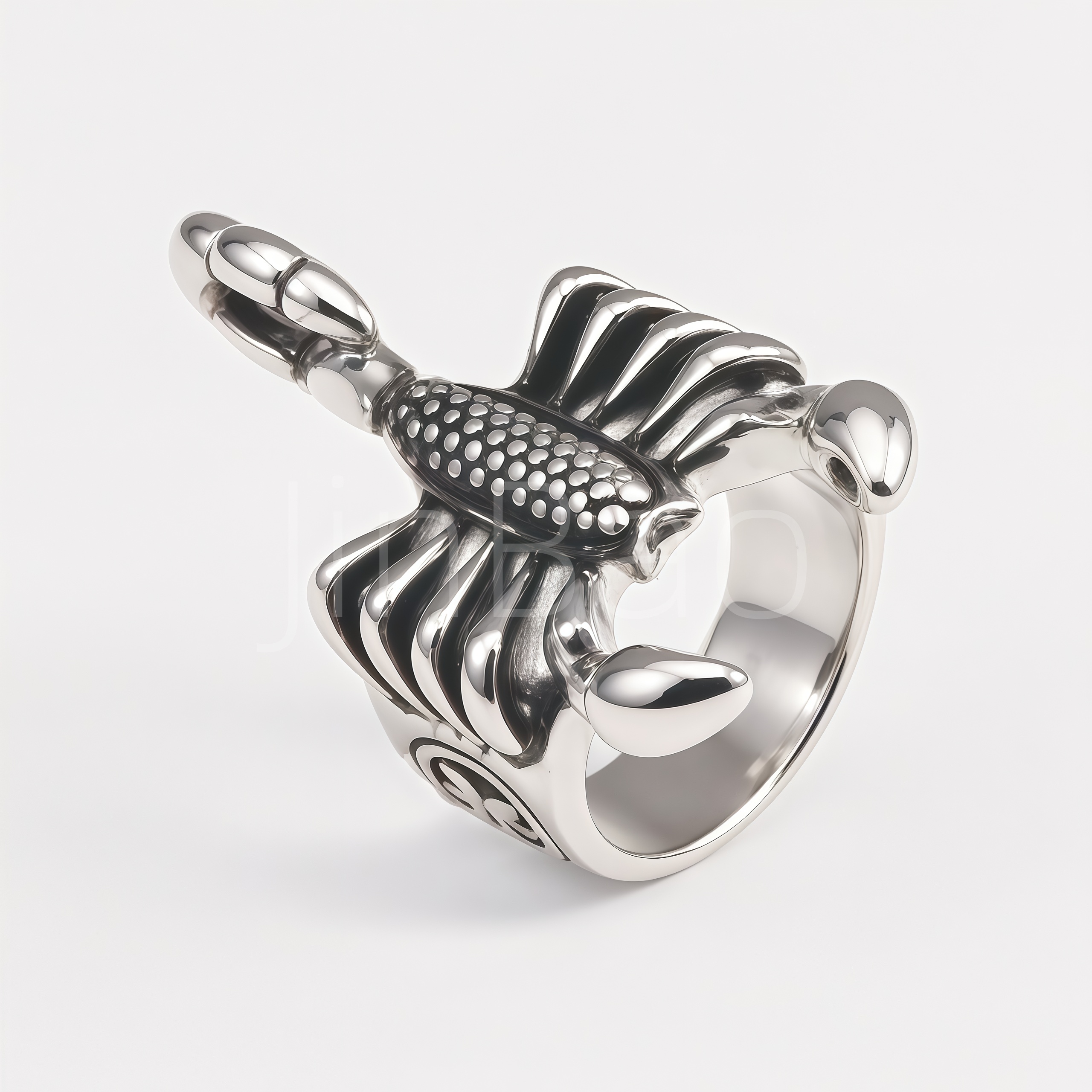 Gothic 3D Scorpion Stainless Steel Men Statement Ring | D0502