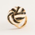 Sport Volleyball Shape Stainless Steel Fan Finger Ring for Women | E00507