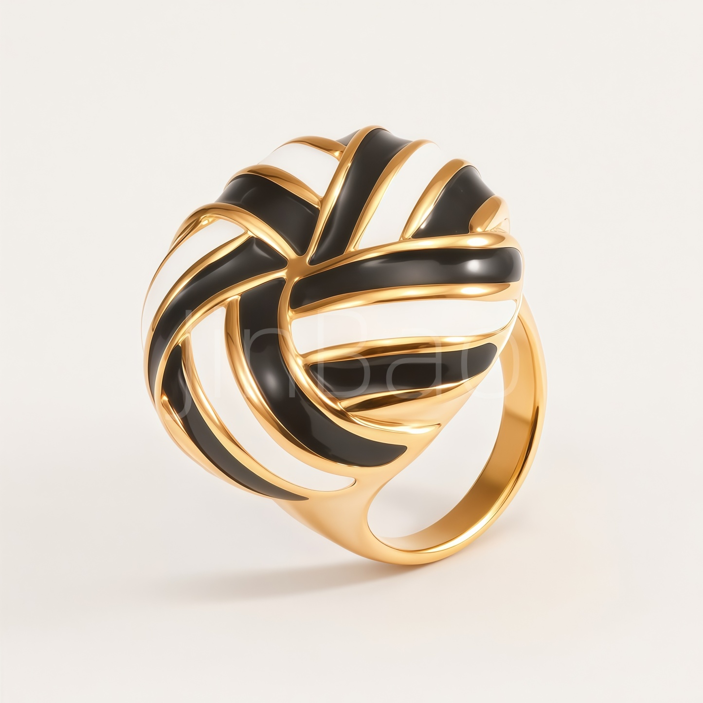 Mint Cream Enamel Open Adjustable Women Ring | N002844