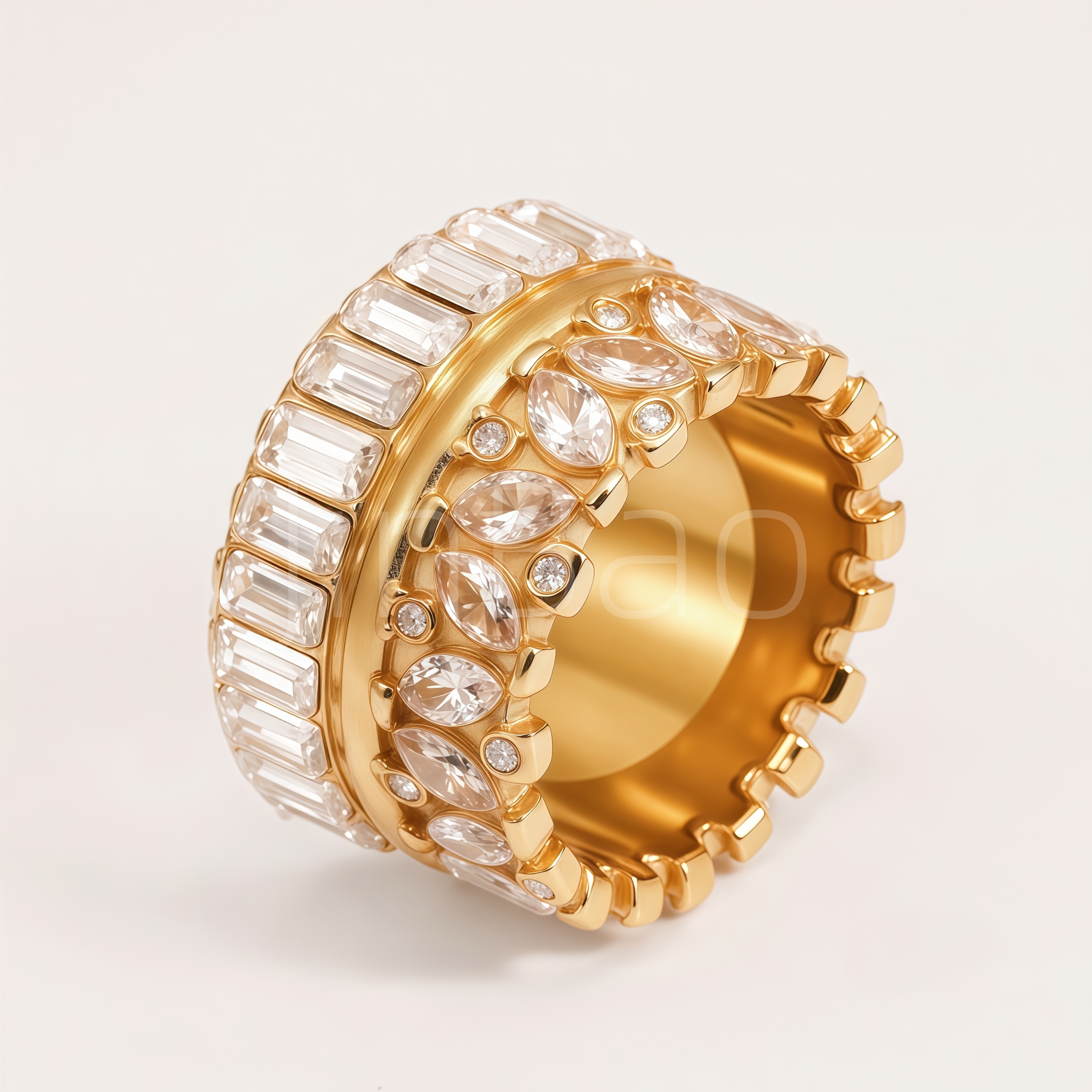 High-End Dual-Style Emerald-Cut Clear CZ Women Ring | G006098
