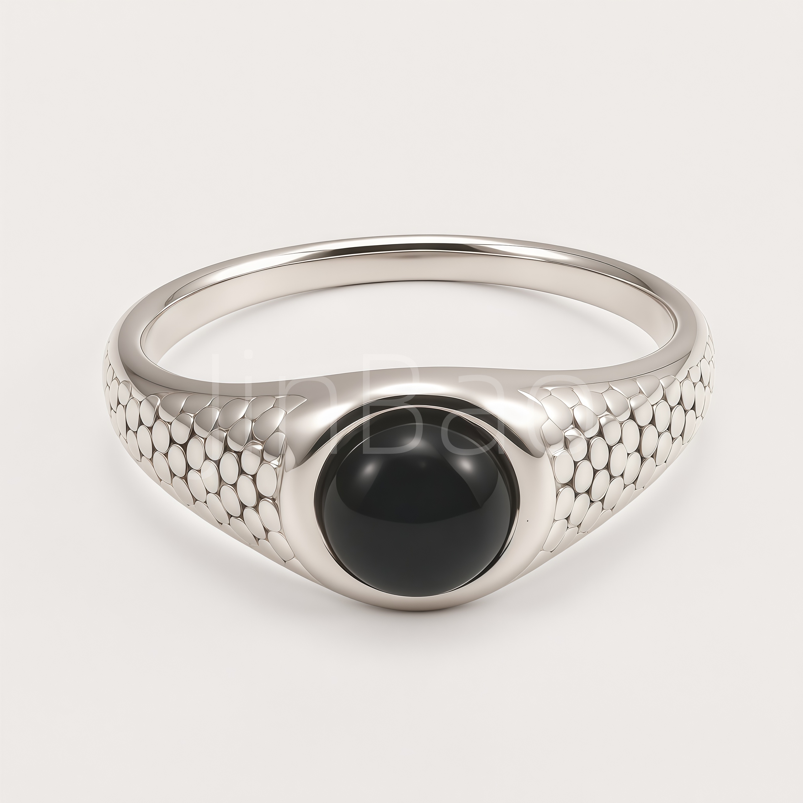 Minimalist Vintage Fish‑Scale Embossed Men Ring | B173