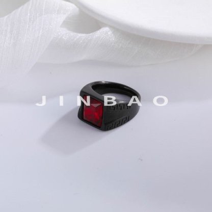 Classic Rectangular Gemstone Stainless Steel Ring for Men | BL177-JinBaoJewerly