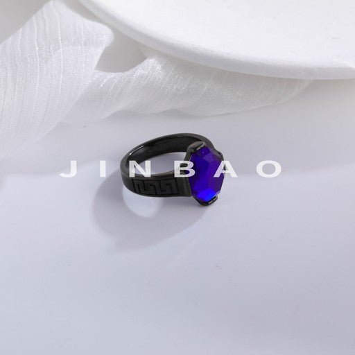 Classic Stainless Steel Gemstone Ring for Men | BL151-JinBaoJewerly