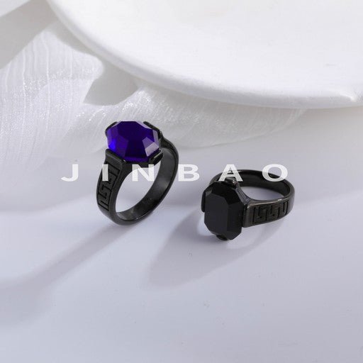 Classic Stainless Steel Gemstone Ring for Men | BL151-JinBaoJewerly