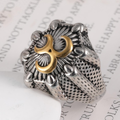 Retro Punk Domineering Dragon Claw Stainless Steel Men's Ring丨G001173-JinBaoJewerly
