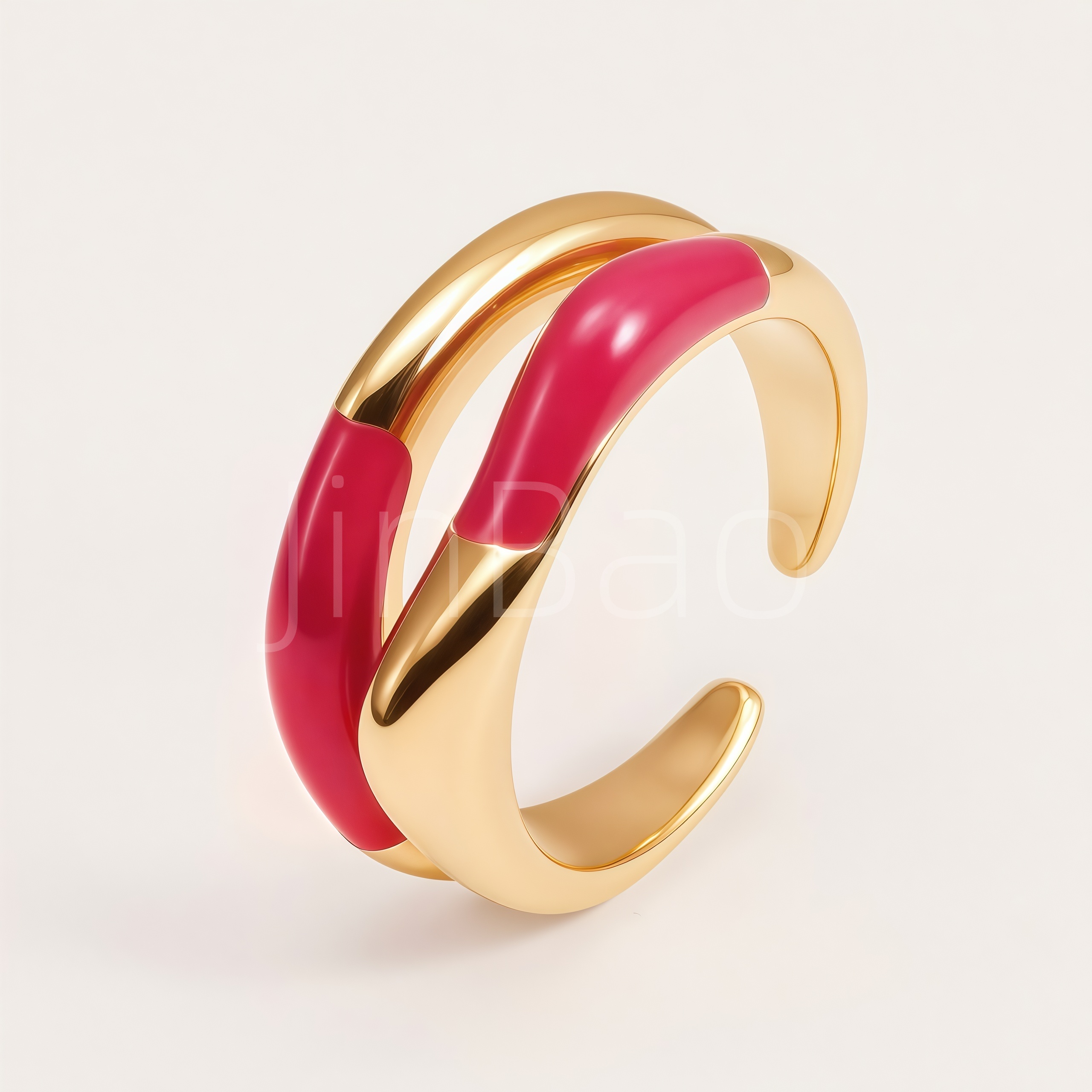 Minimalist Stackable Enamel Women Open Ring | B0083