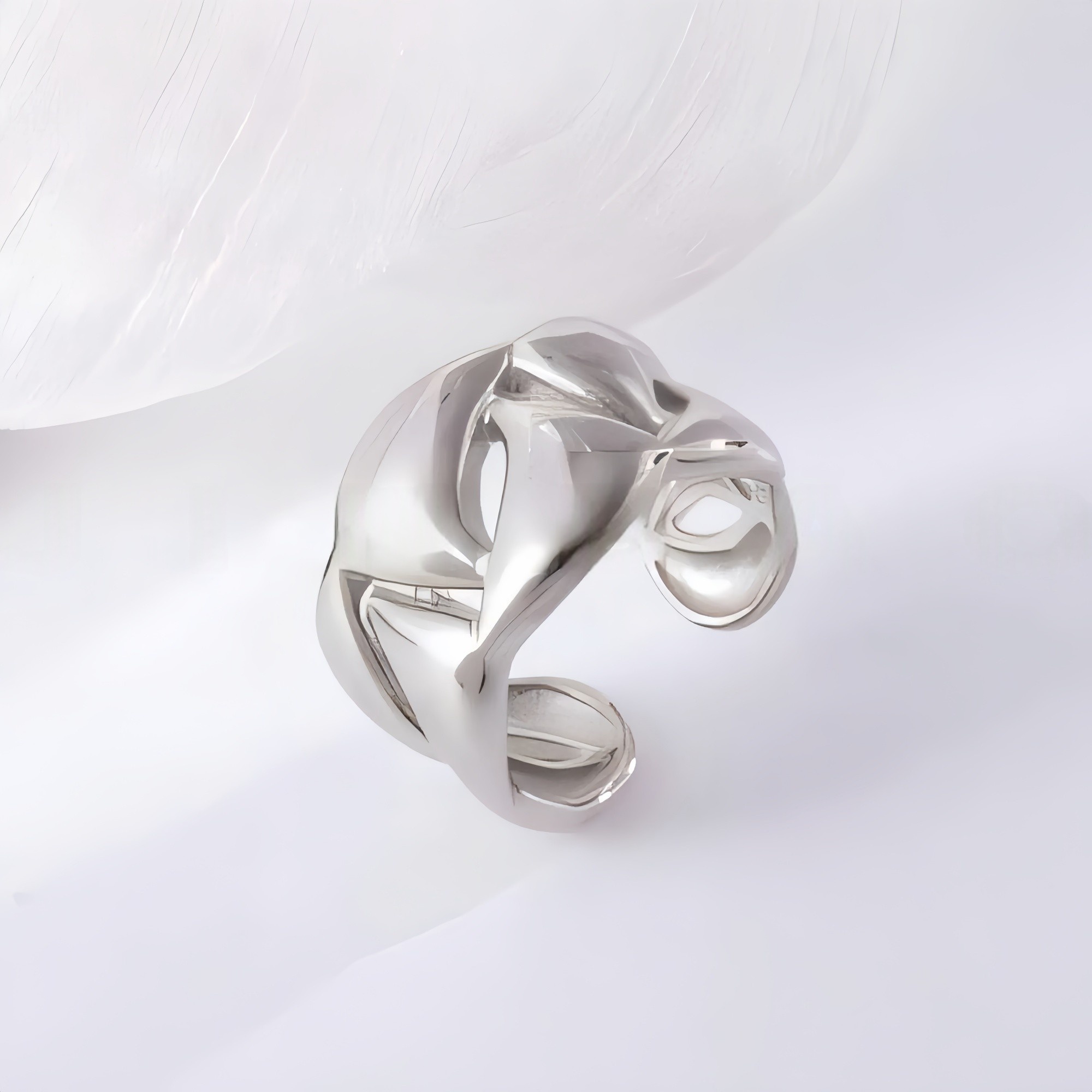 Delicate Hollow Design Stainless Steel Ring for Women | G00133-JinBaoJewerly